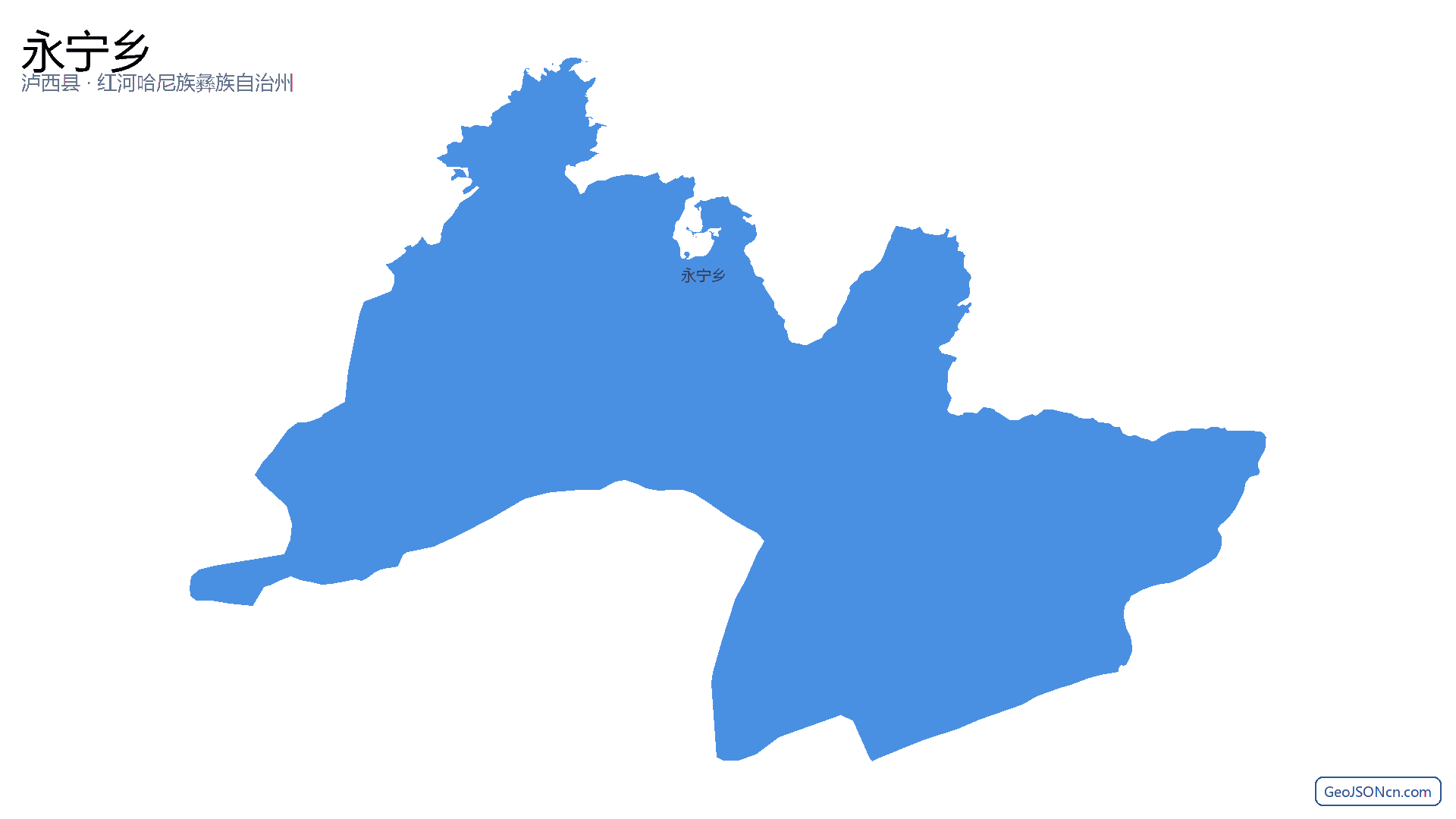 永宁乡行政区划边界地图（泸西县·红河哈尼族彝族自治州）,提供GeoJSON、SHP矢量边界数据下载及高清地图大图(PNG/JPG) - GeoJSONcn.com