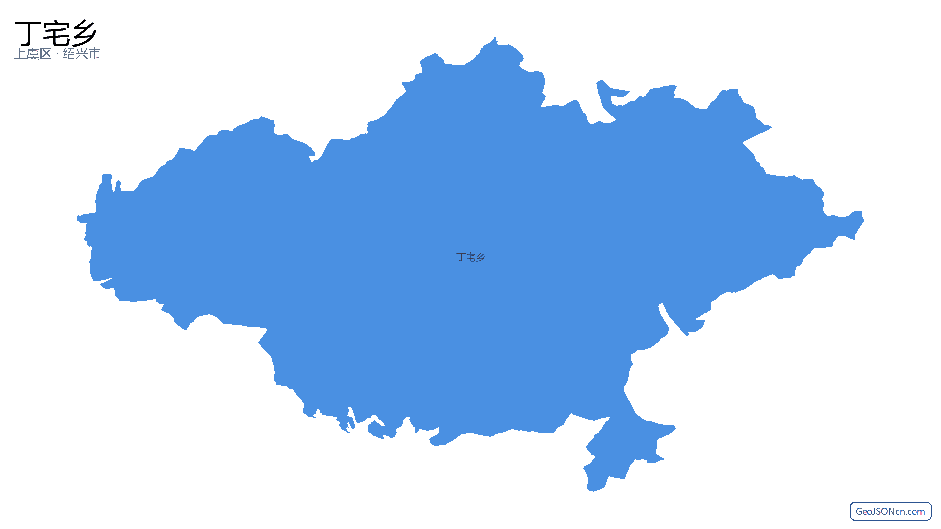丁宅乡行政区划边界地图（上虞区·绍兴市）,提供GeoJSON、SHP矢量边界数据下载及高清地图大图(PNG/JPG) - GeoJSONcn.com