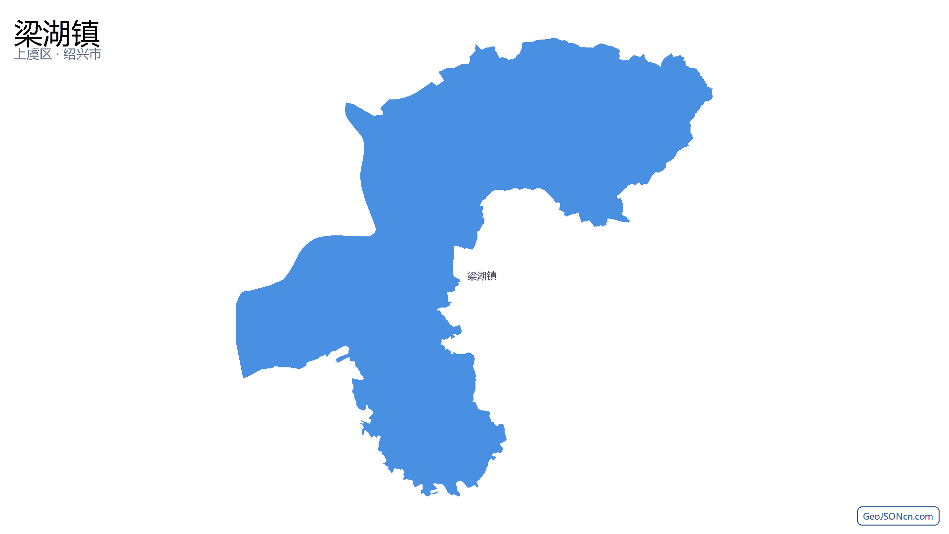 梁湖镇行政区划边界地图（上虞区·绍兴市）,提供GeoJSON、SHP矢量边界数据下载及高清地图大图(PNG/JPG) - GeoJSONcn.com