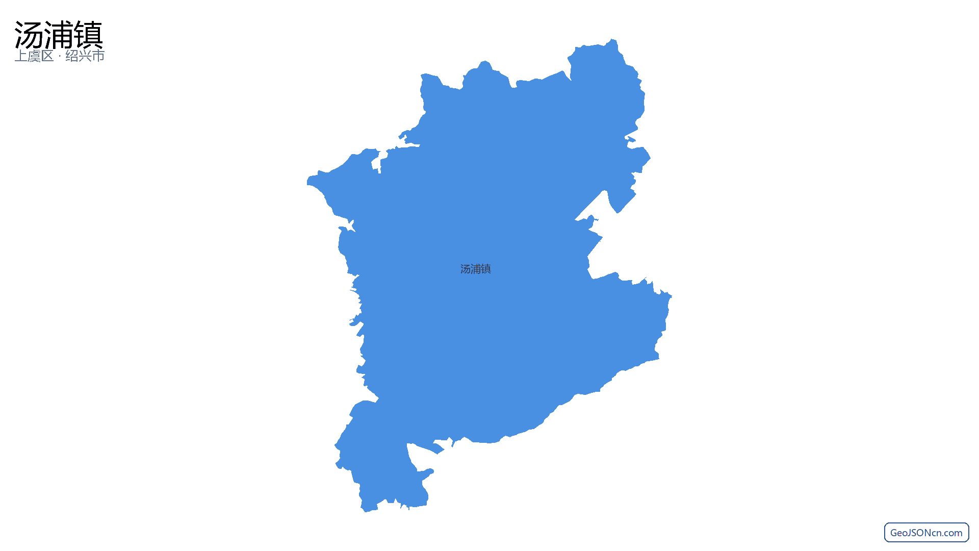 汤浦镇行政区划边界地图（上虞区·绍兴市）,提供GeoJSON、SHP矢量边界数据下载及高清地图大图(PNG/JPG) - GeoJSONcn.com