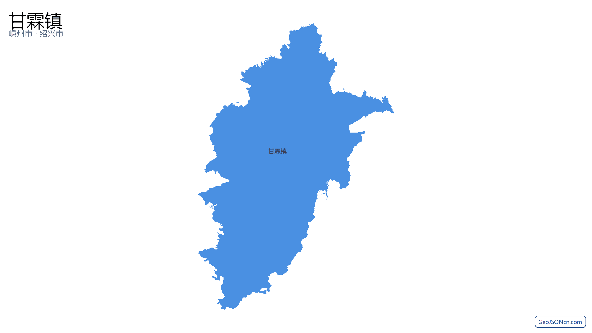 甘霖镇行政区划边界地图(嵊州市·绍兴市),提供GeoJSON、SHP矢量边界数据下载及高清地图大图(PNG/JPG) - GeoJSONcn.com