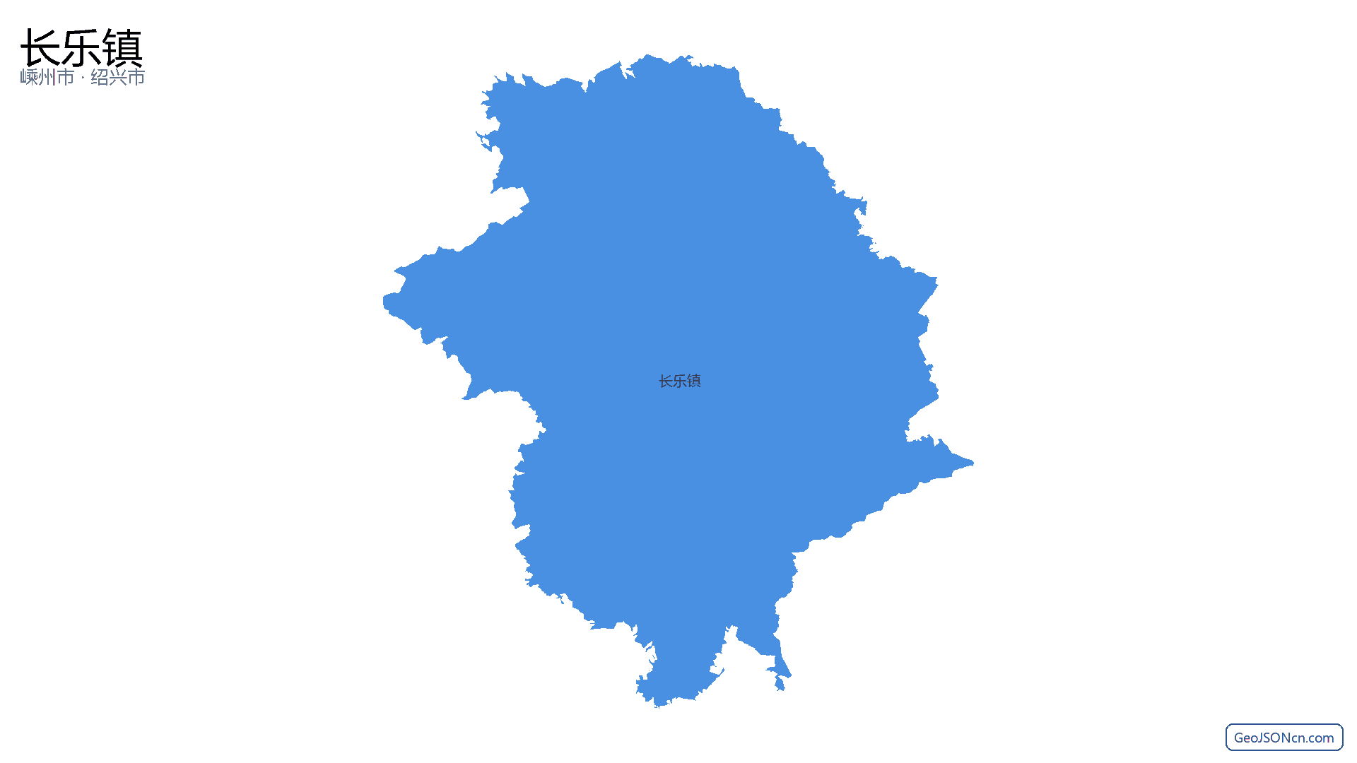 长乐镇行政区划边界地图(嵊州市·绍兴市),提供GeoJSON、SHP矢量边界数据下载及高清地图大图(PNG/JPG) - GeoJSONcn.com