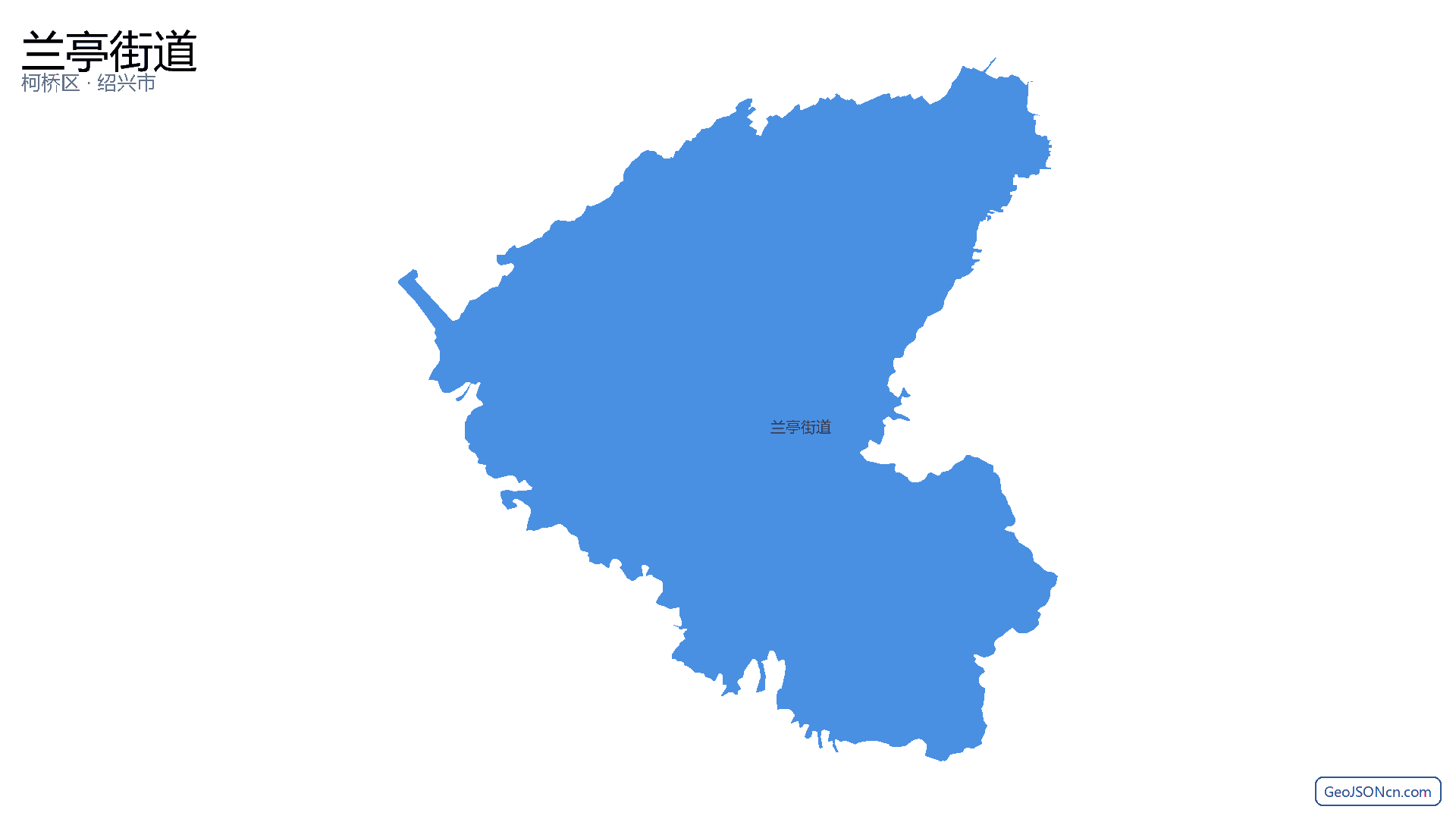 兰亭街道行政区划边界地图(柯桥区·绍兴市),提供GeoJSON、SHP矢量边界数据下载及高清地图大图(PNG/JPG) - GeoJSONcn.com