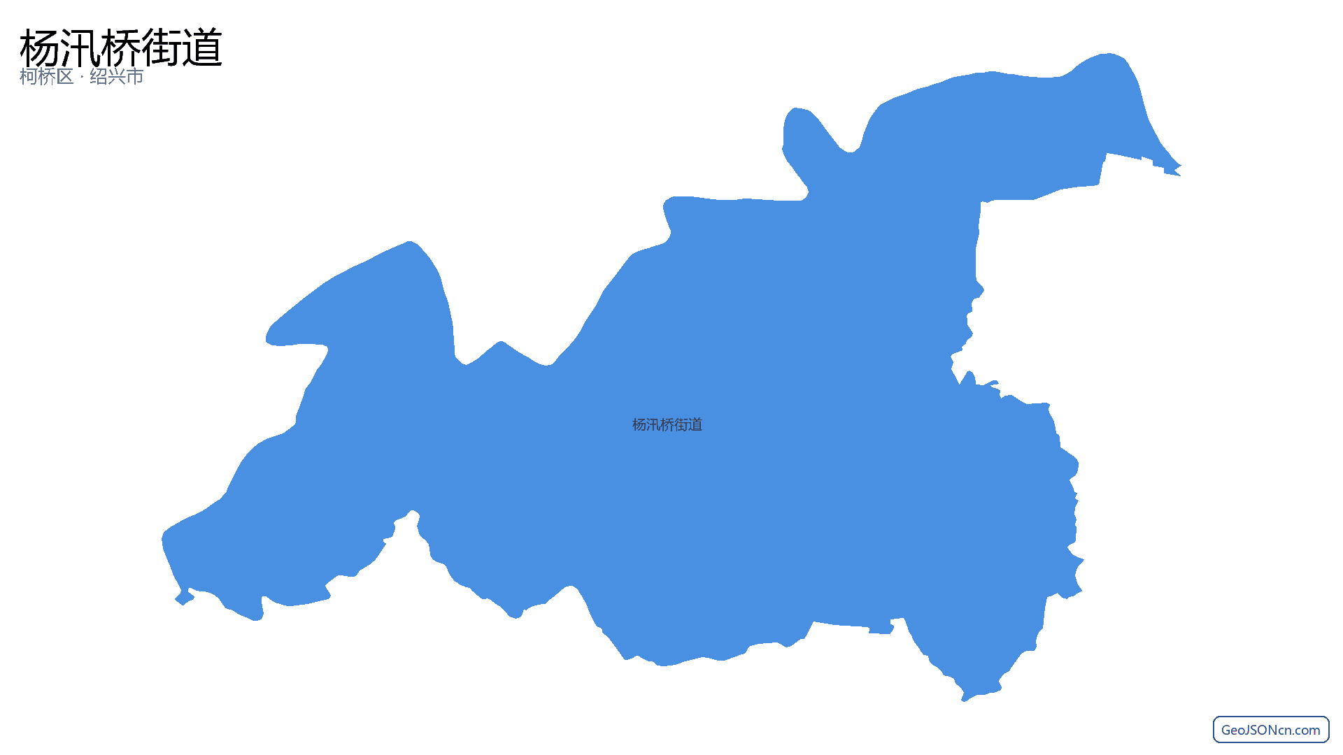 杨汛桥街道行政区划边界地图（柯桥区·绍兴市）,提供GeoJSON、SHP矢量边界数据下载及高清地图大图(PNG/JPG) - GeoJSONcn.com