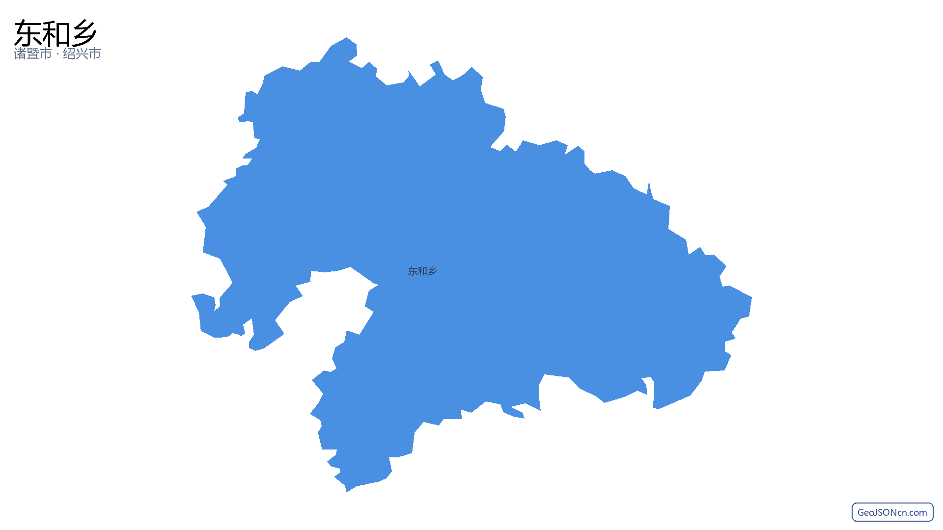 东和乡行政区划边界地图（诸暨市·绍兴市）,提供GeoJSON、SHP矢量边界数据下载及高清地图大图(PNG/JPG) - GeoJSONcn.com