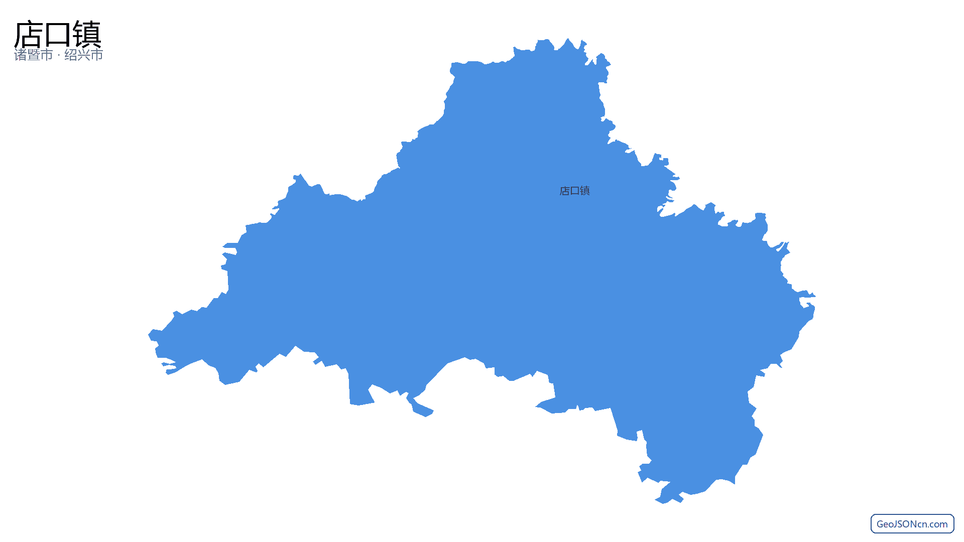 店口镇行政区划边界地图（诸暨市·绍兴市）,提供GeoJSON、SHP矢量边界数据下载及高清地图大图(PNG/JPG) - GeoJSONcn.com
