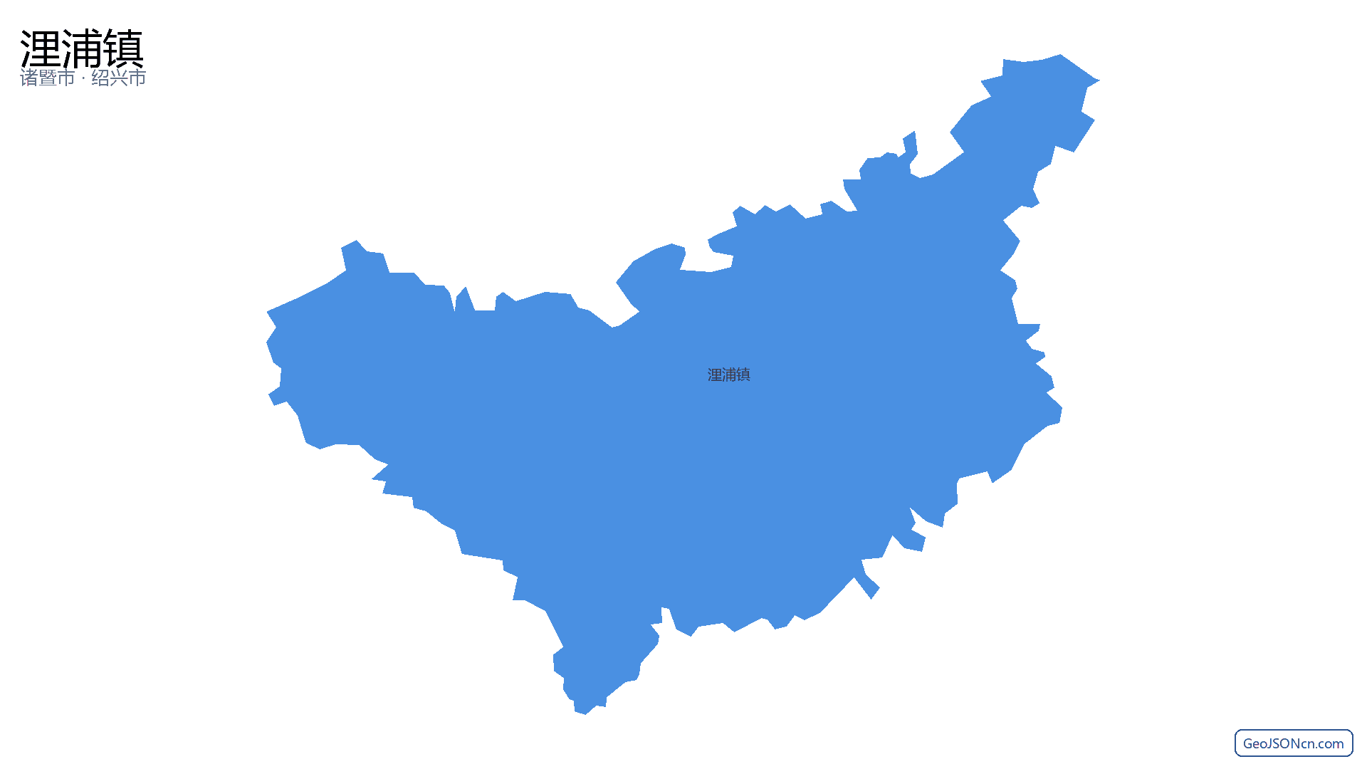 浬浦镇行政区划边界地图（诸暨市·绍兴市）,提供GeoJSON、SHP矢量边界数据下载及高清地图大图(PNG/JPG) - GeoJSONcn.com