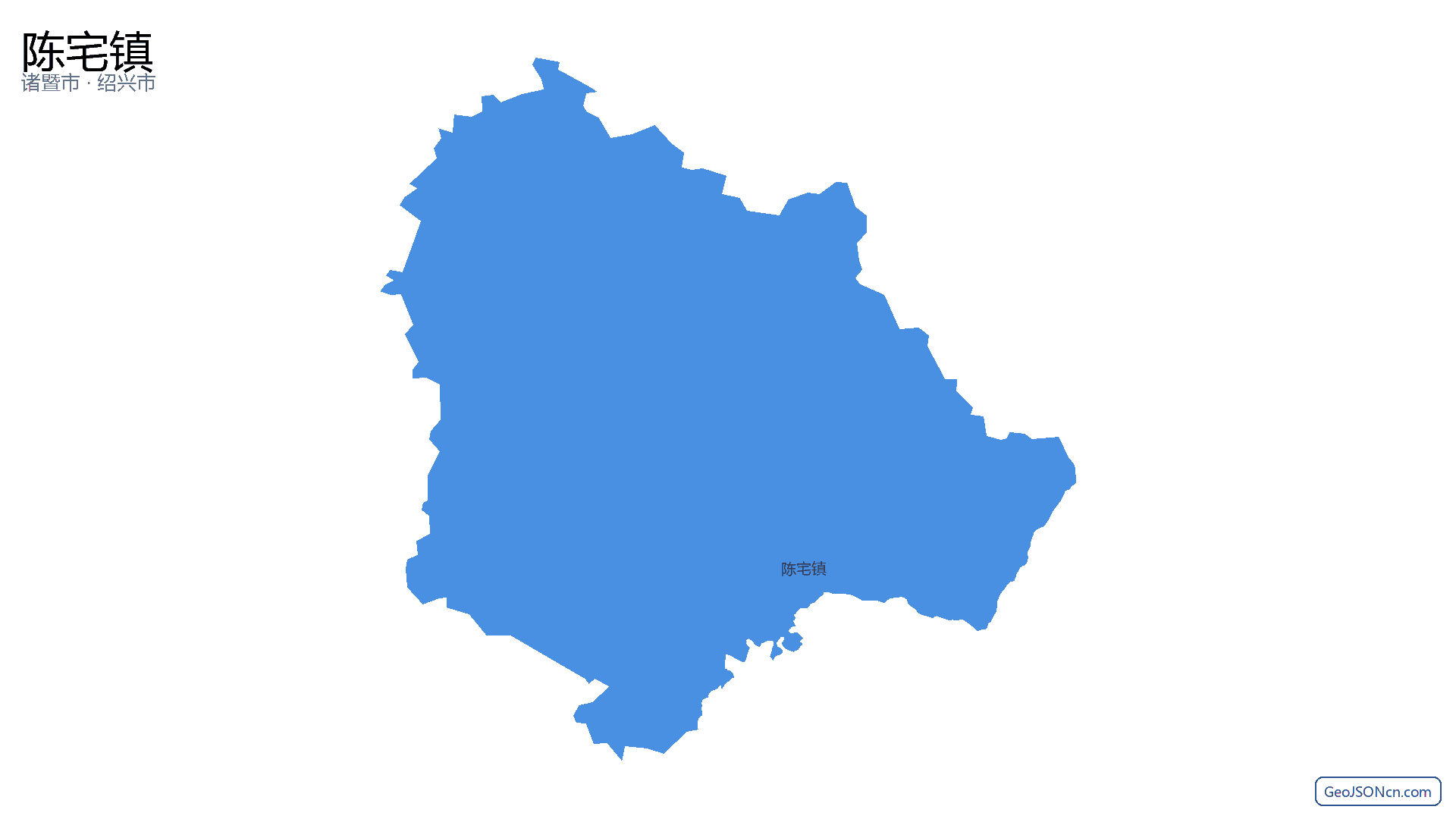 陈宅镇行政区划边界地图(诸暨市·绍兴市),提供GeoJSON、SHP矢量边界数据下载及高清地图大图(PNG/JPG) - GeoJSONcn.com