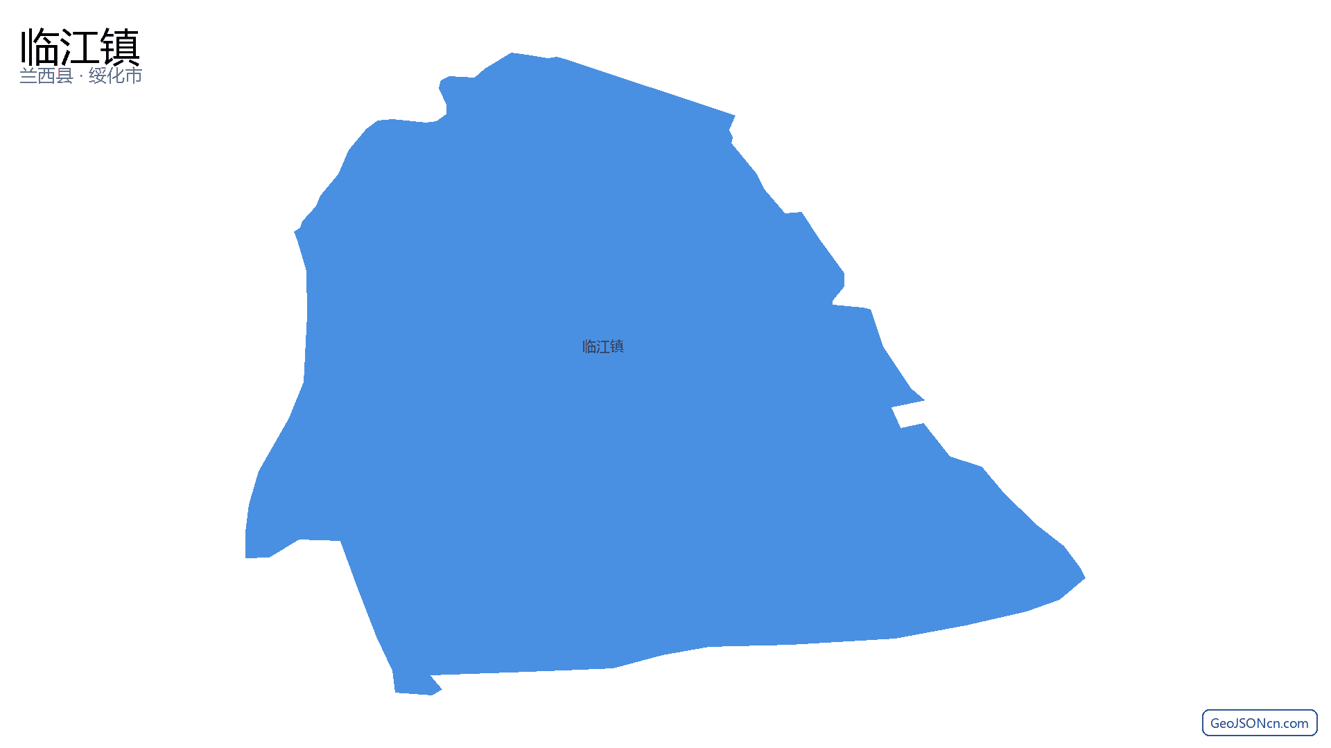 临江镇行政区划边界地图（兰西县·绥化市）,提供GeoJSON、SHP矢量边界数据下载及高清地图大图(PNG/JPG) - GeoJSONcn.com