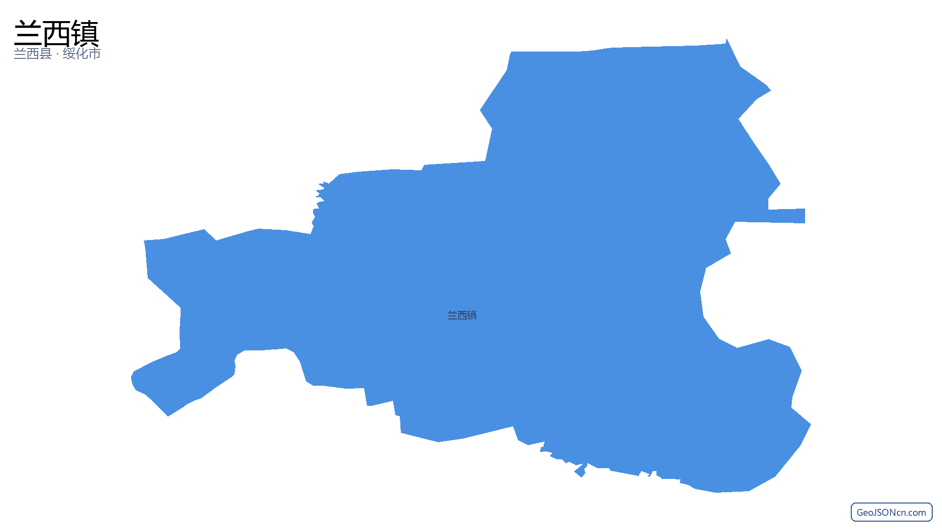 兰西镇行政区划边界地图(兰西县·绥化市),提供GeoJSON、SHP矢量边界数据下载及高清地图大图(PNG/JPG) - GeoJSONcn.com