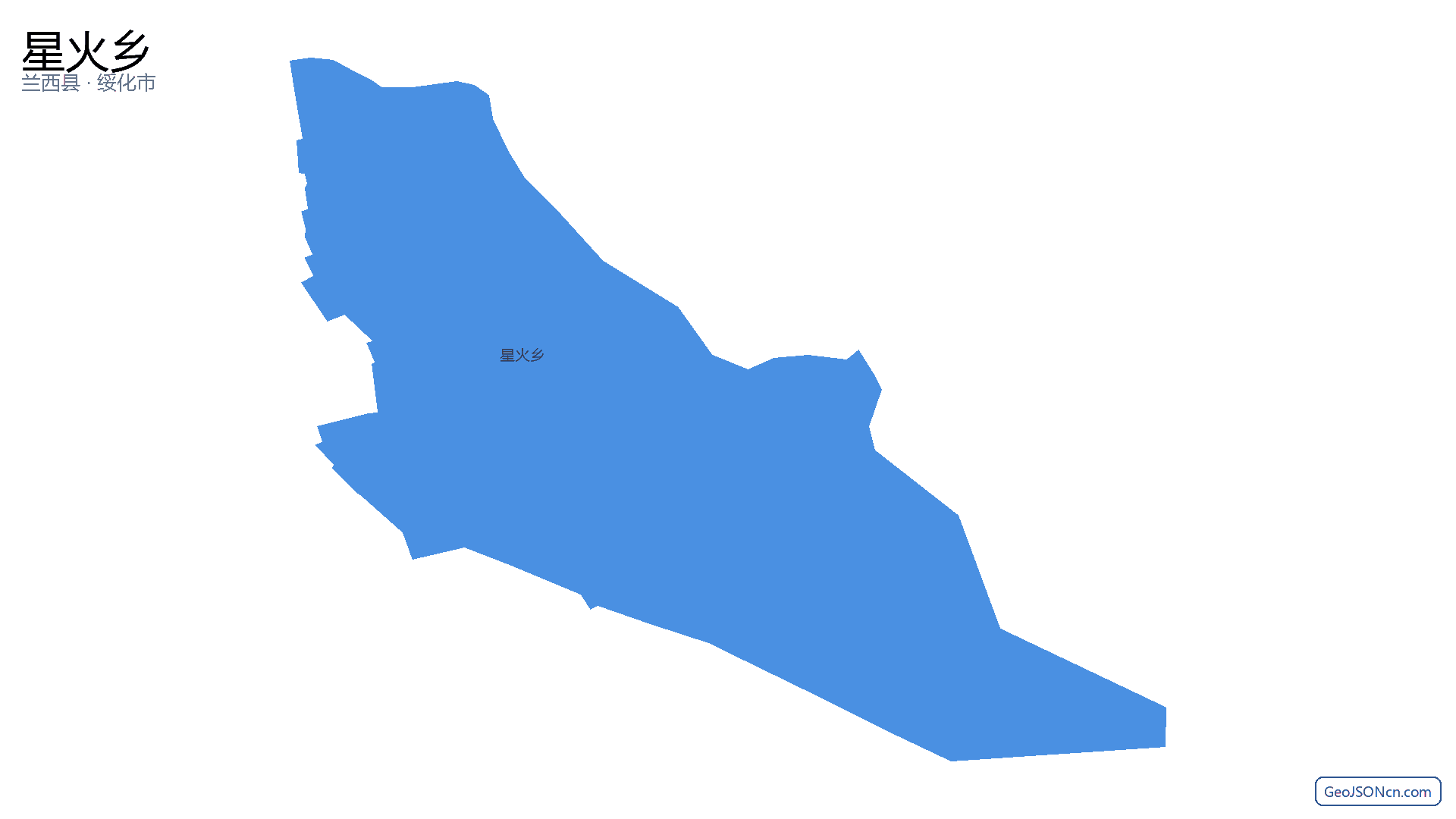 星火乡行政区划边界地图（兰西县·绥化市）,提供GeoJSON、SHP矢量边界数据下载及高清地图大图(PNG/JPG) - GeoJSONcn.com