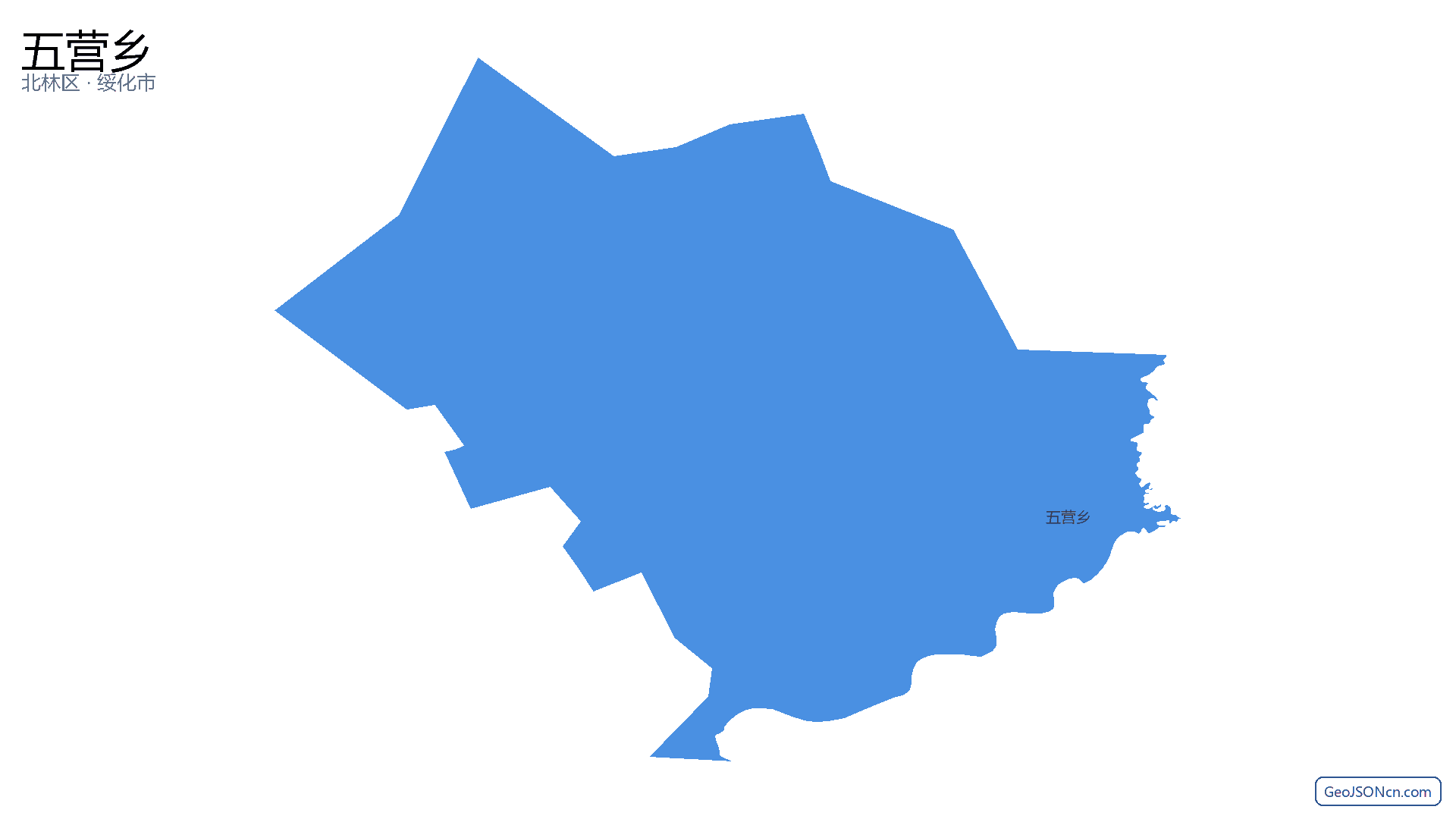 五营乡行政区划边界地图(北林区·绥化市),提供GeoJSON、SHP矢量边界数据下载及高清地图大图(PNG/JPG) - GeoJSONcn.com