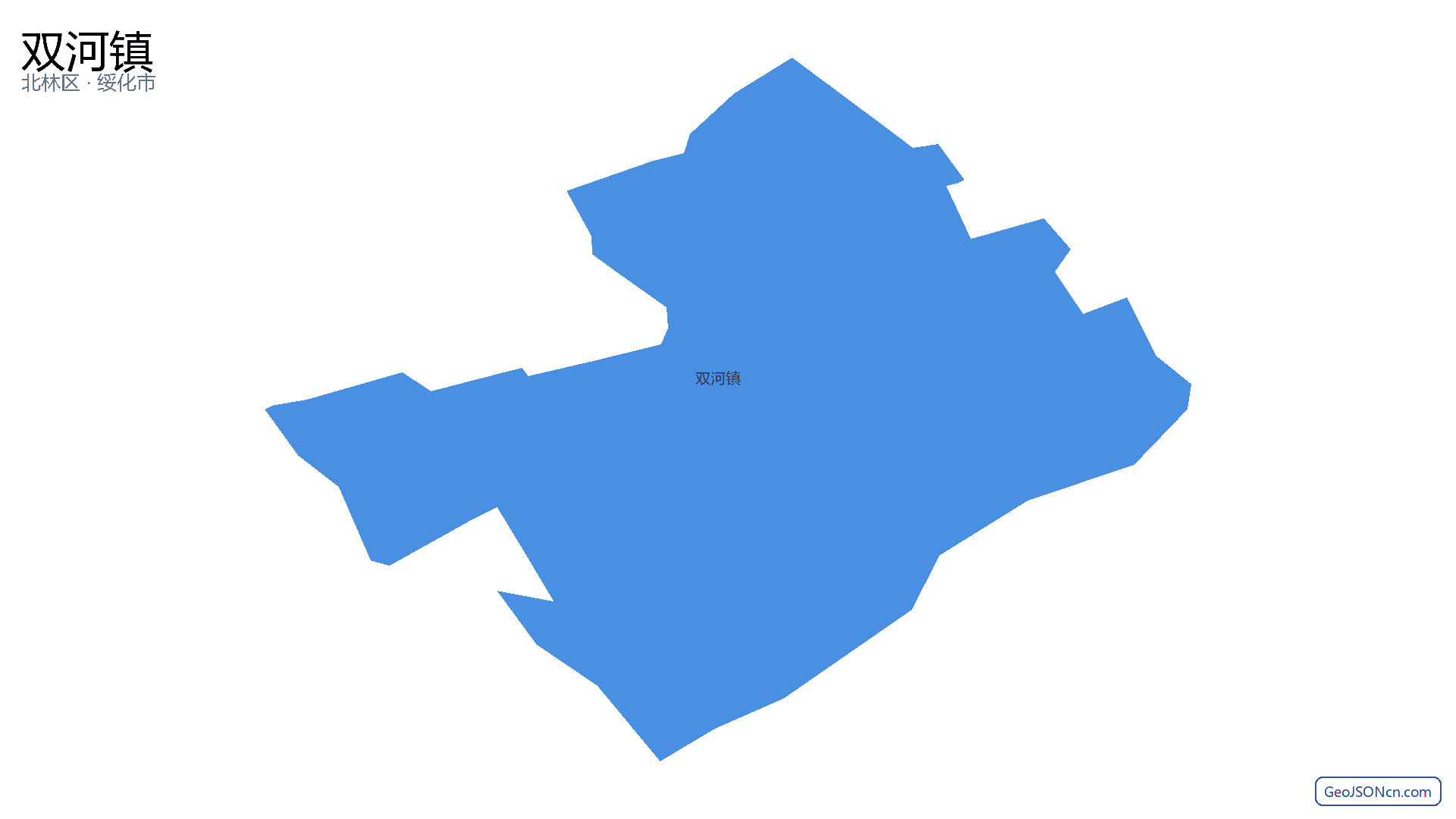 双河镇行政区划边界地图（北林区·绥化市）,提供GeoJSON、SHP矢量边界数据下载及高清地图大图(PNG/JPG) - GeoJSONcn.com