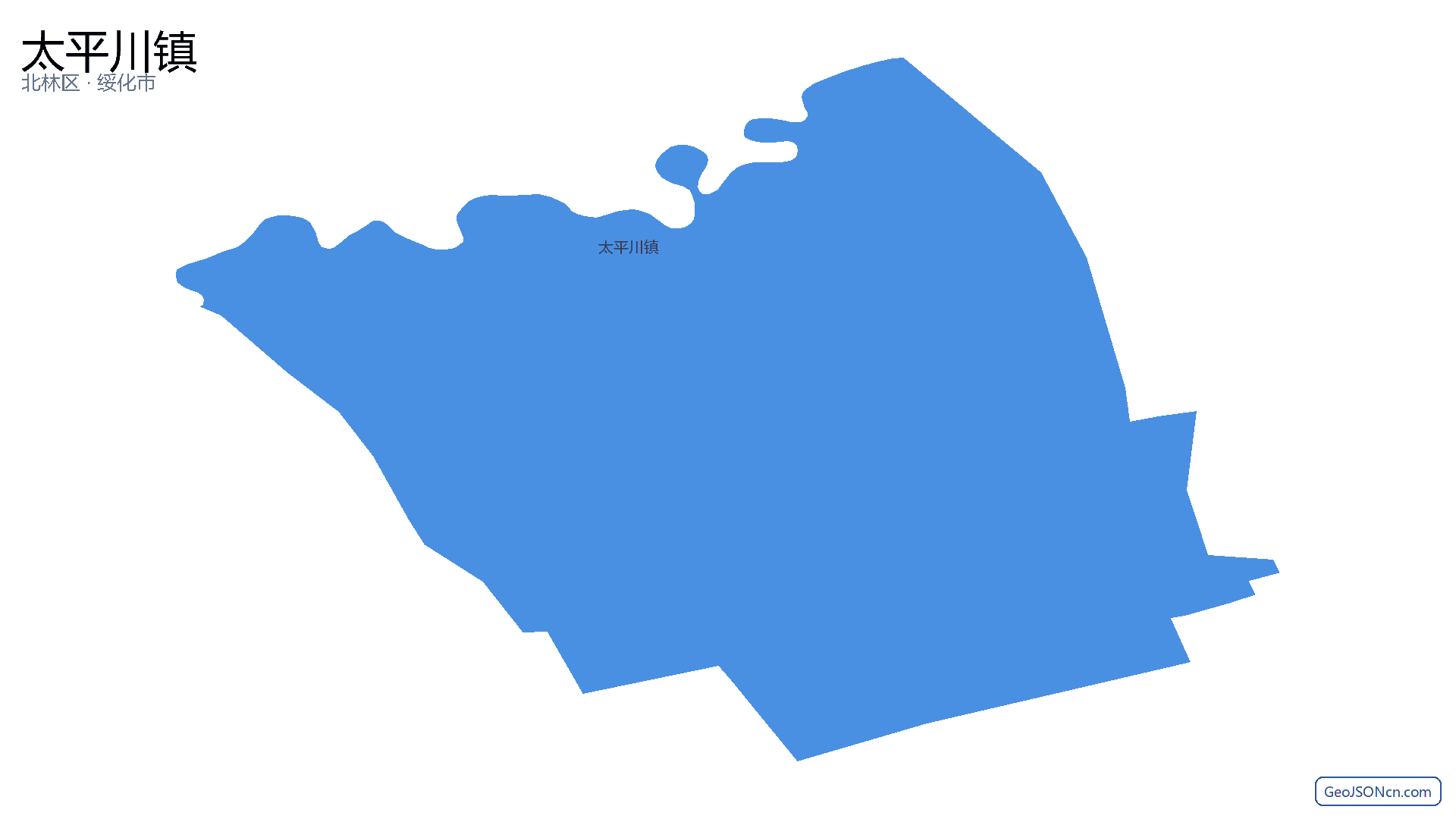 太平川镇行政区划边界地图（北林区·绥化市）,提供GeoJSON、SHP矢量边界数据下载及高清地图大图(PNG/JPG) - GeoJSONcn.com