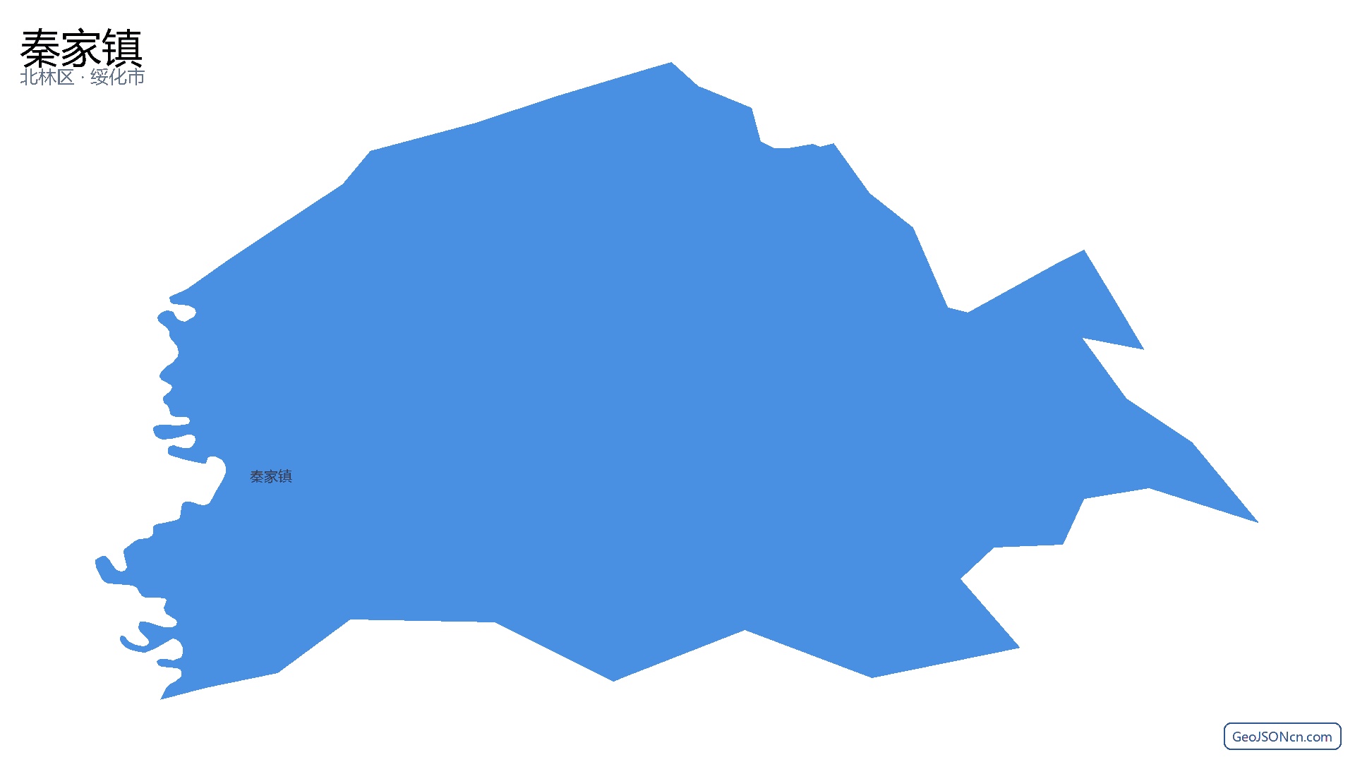 秦家镇行政区划边界地图(北林区·绥化市),提供GeoJSON、SHP矢量边界数据下载及高清地图大图(PNG/JPG) - GeoJSONcn.com