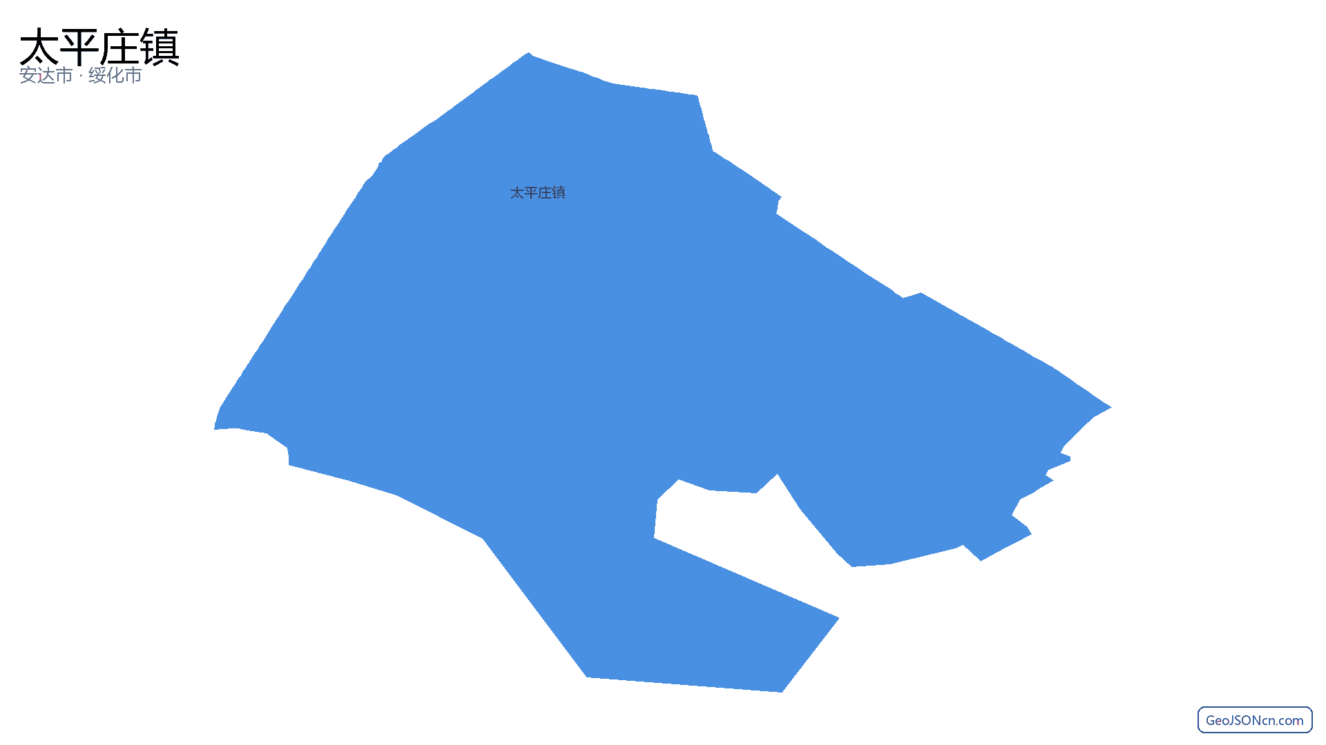 太平庄镇行政区划边界地图(安达市·绥化市),提供GeoJSON、SHP矢量边界数据下载及高清地图大图(PNG/JPG) - GeoJSONcn.com