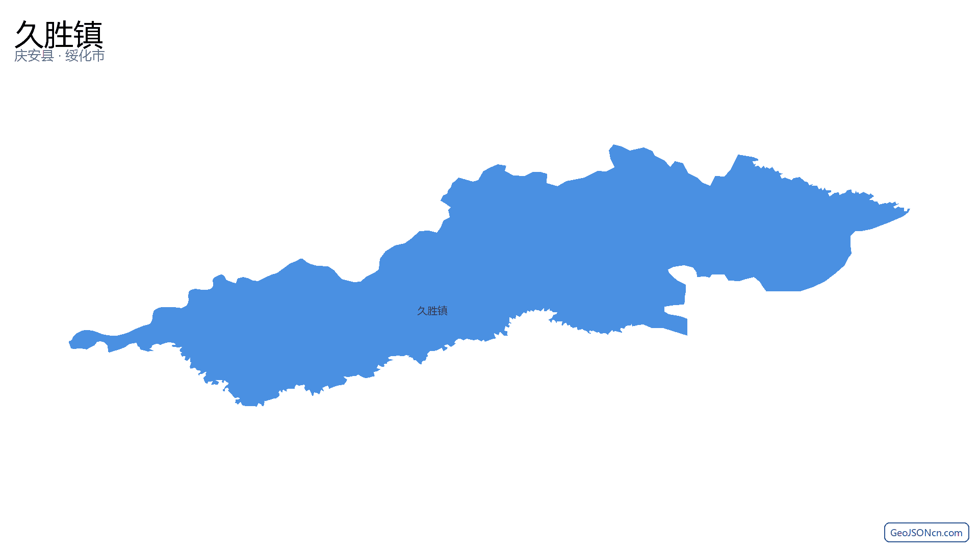 久胜镇行政区划边界地图（庆安县·绥化市）,提供GeoJSON、SHP矢量边界数据下载及高清地图大图(PNG/JPG) - GeoJSONcn.com