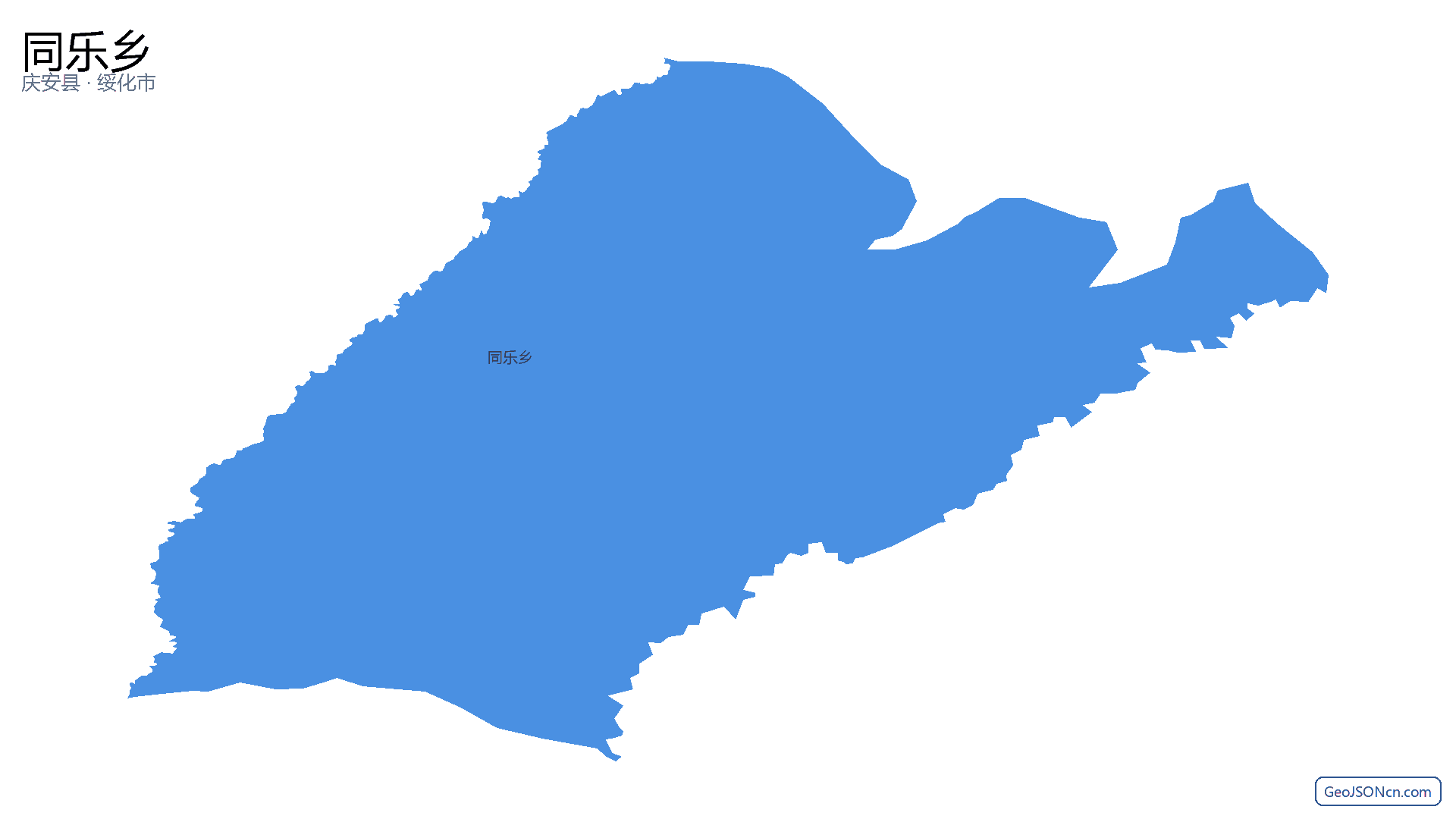 同乐乡行政区划边界地图（庆安县·绥化市）,提供GeoJSON、SHP矢量边界数据下载及高清地图大图(PNG/JPG) - GeoJSONcn.com