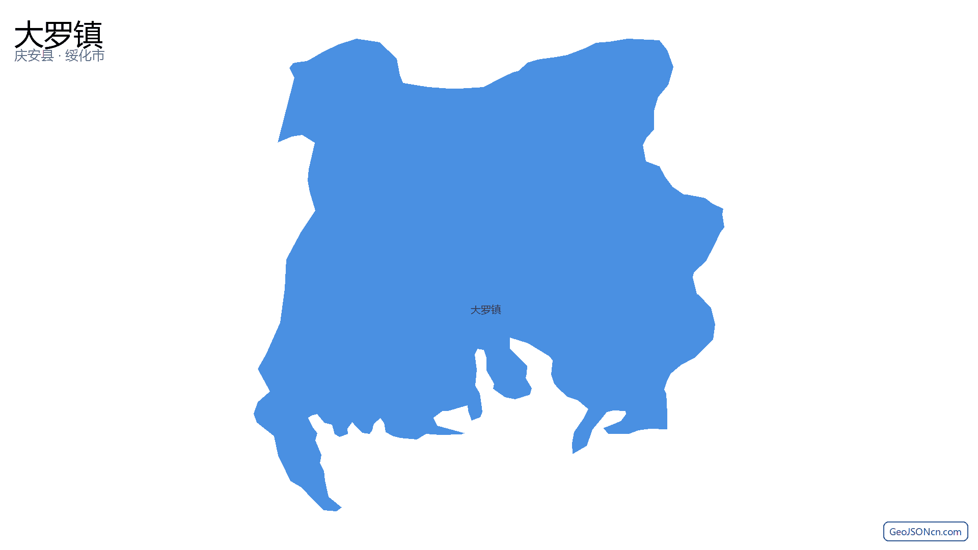 大罗镇行政区划边界地图(庆安县·绥化市),提供GeoJSON、SHP矢量边界数据下载及高清地图大图(PNG/JPG) - GeoJSONcn.com