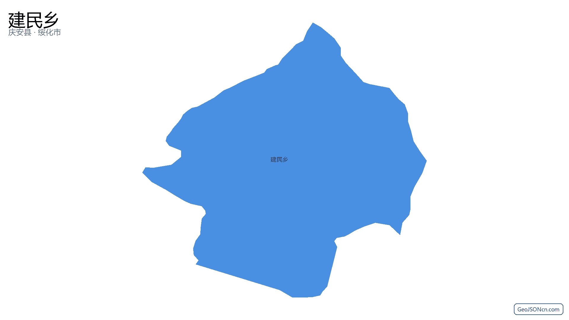 建民乡行政区划边界地图（庆安县·绥化市）,提供GeoJSON、SHP矢量边界数据下载及高清地图大图(PNG/JPG) - GeoJSONcn.com