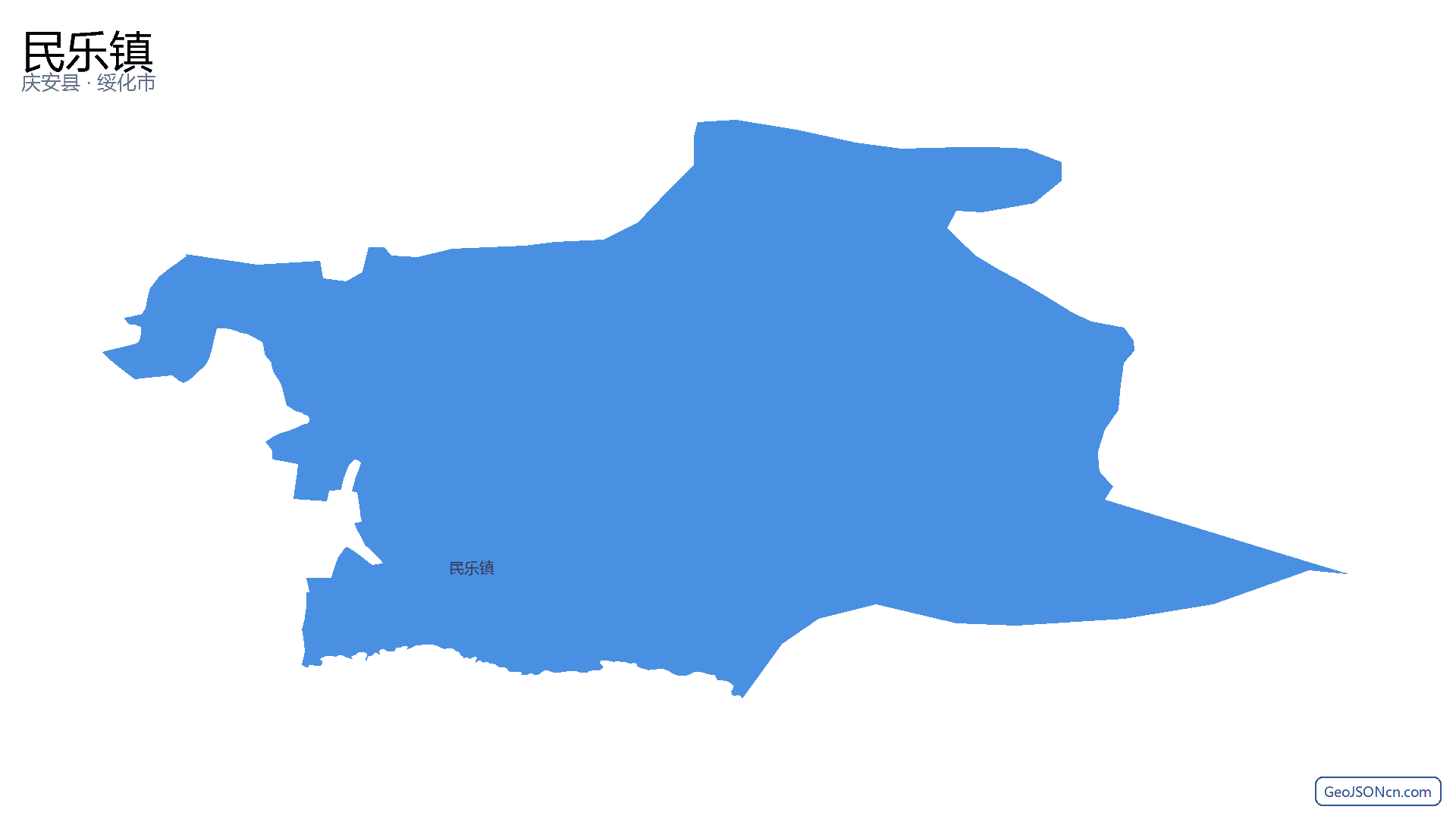 民乐镇行政区划边界地图(庆安县·绥化市),提供GeoJSON、SHP矢量边界数据下载及高清地图大图(PNG/JPG) - GeoJSONcn.com