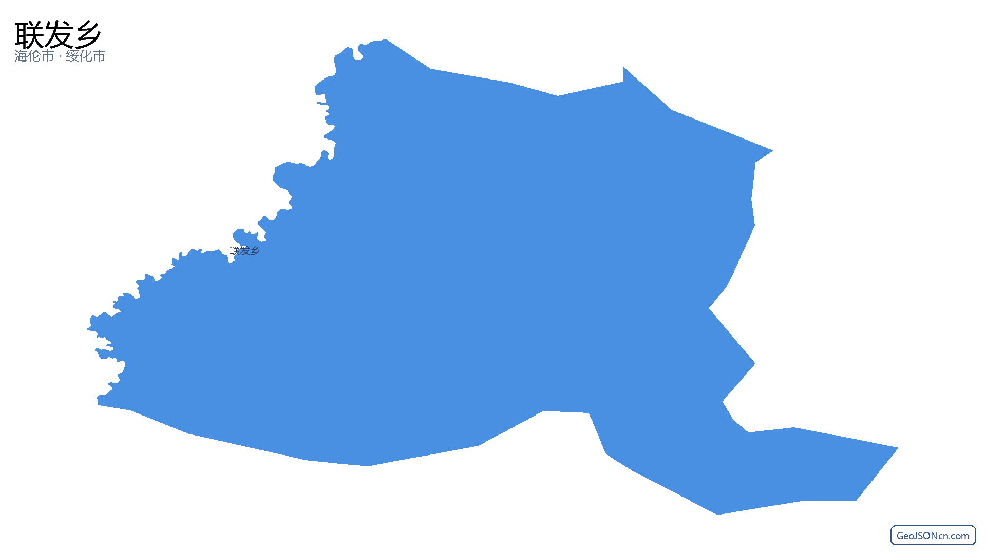 联发乡行政区划边界地图(海伦市·绥化市),提供GeoJSON、SHP矢量边界数据下载及高清地图大图(PNG/JPG) - GeoJSONcn.com