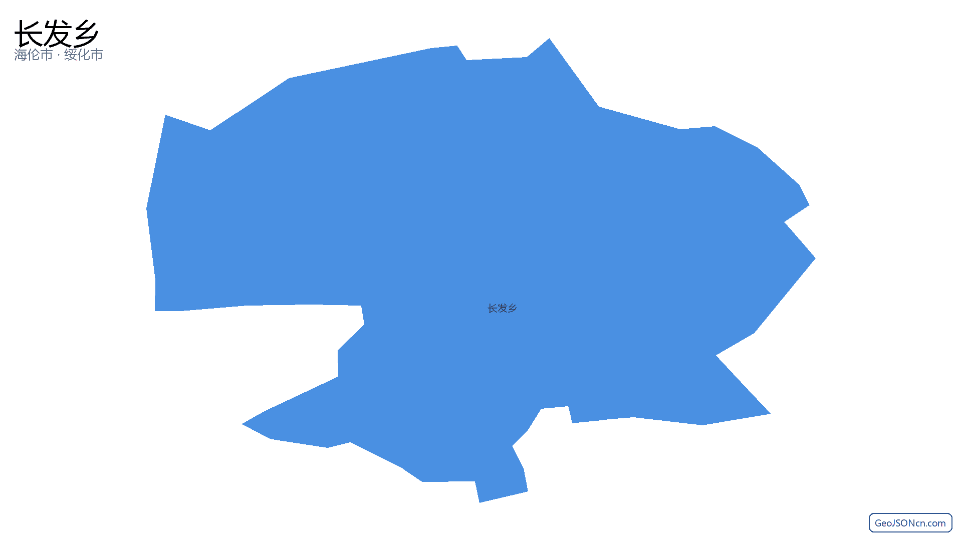 长发乡行政区划边界地图(海伦市·绥化市),提供GeoJSON、SHP矢量边界数据下载及高清地图大图(PNG/JPG) - GeoJSONcn.com