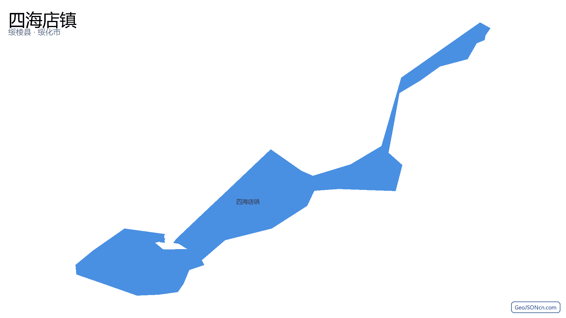 四海店镇行政区划边界地图（绥棱县·绥化市）,提供GeoJSON、SHP矢量边界数据下载及高清地图大图(PNG/JPG) - GeoJSONcn.com
