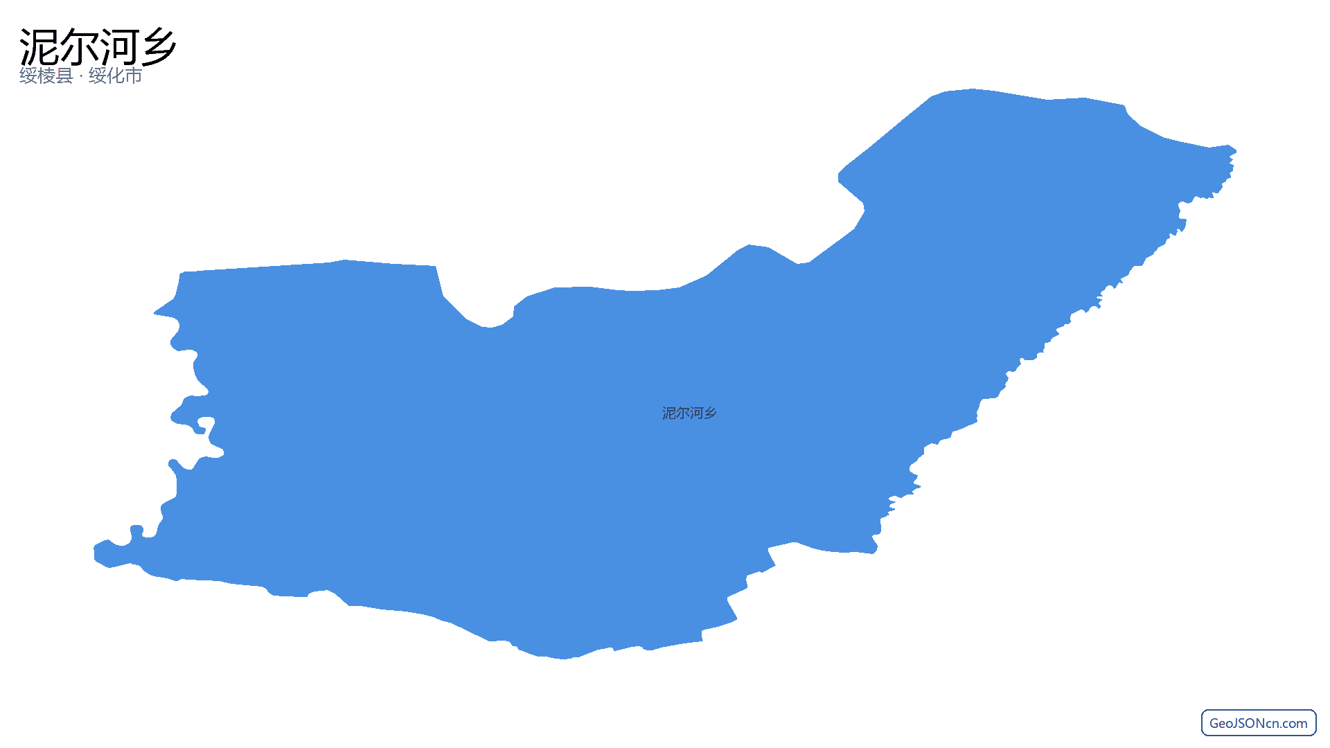 泥尔河乡行政区划边界地图(绥棱县·绥化市),提供GeoJSON、SHP矢量边界数据下载及高清地图大图(PNG/JPG) - GeoJSONcn.com