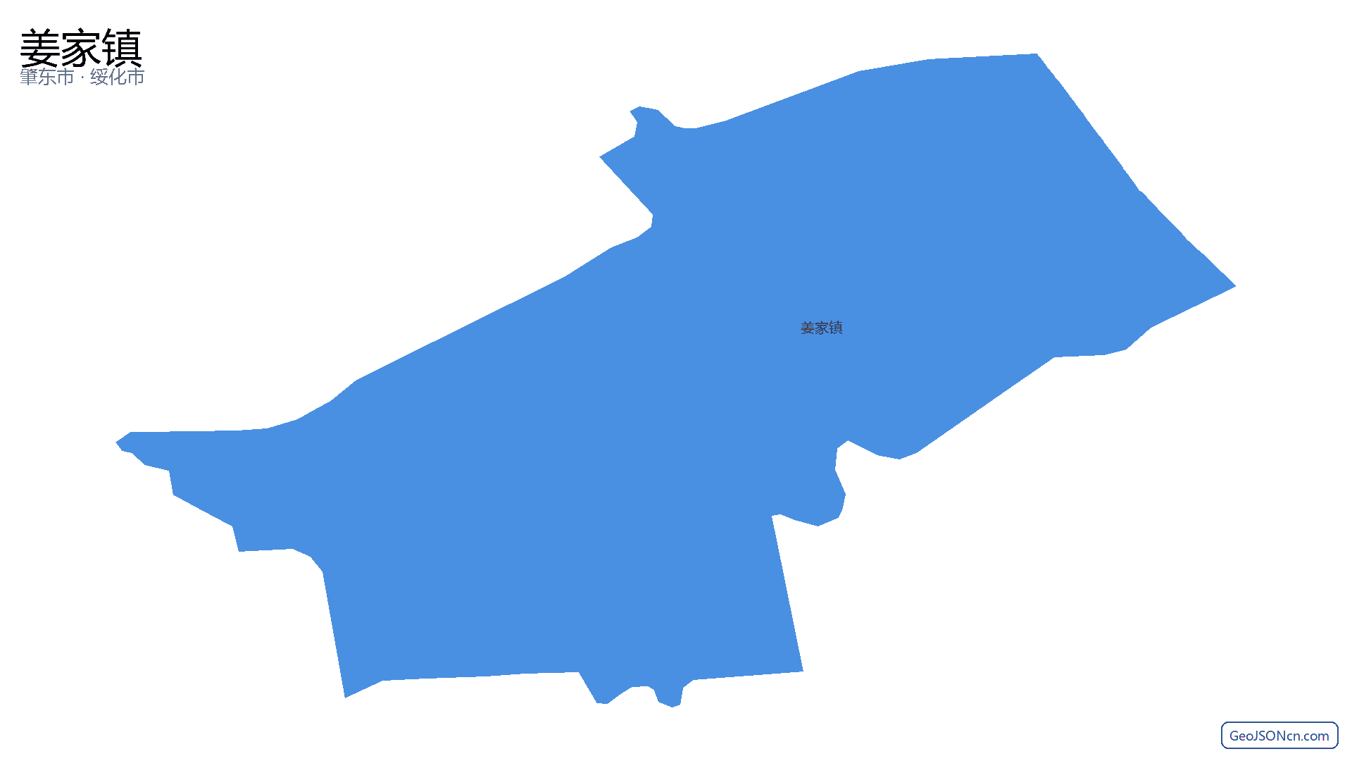 姜家镇行政区划边界地图（肇东市·绥化市）,提供GeoJSON、SHP矢量边界数据下载及高清地图大图(PNG/JPG) - GeoJSONcn.com