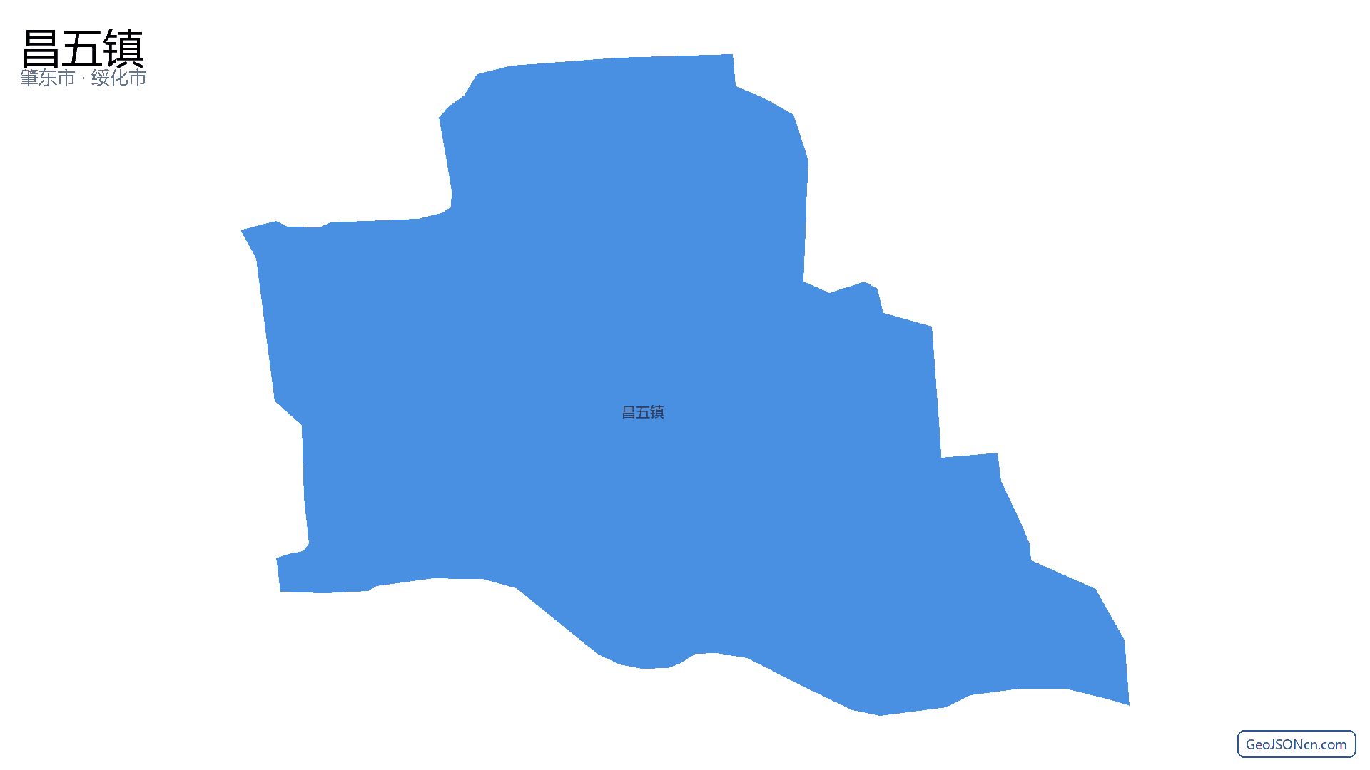 昌五镇行政区划边界地图(肇东市·绥化市),提供GeoJSON、SHP矢量边界数据下载及高清地图大图(PNG/JPG) - GeoJSONcn.com