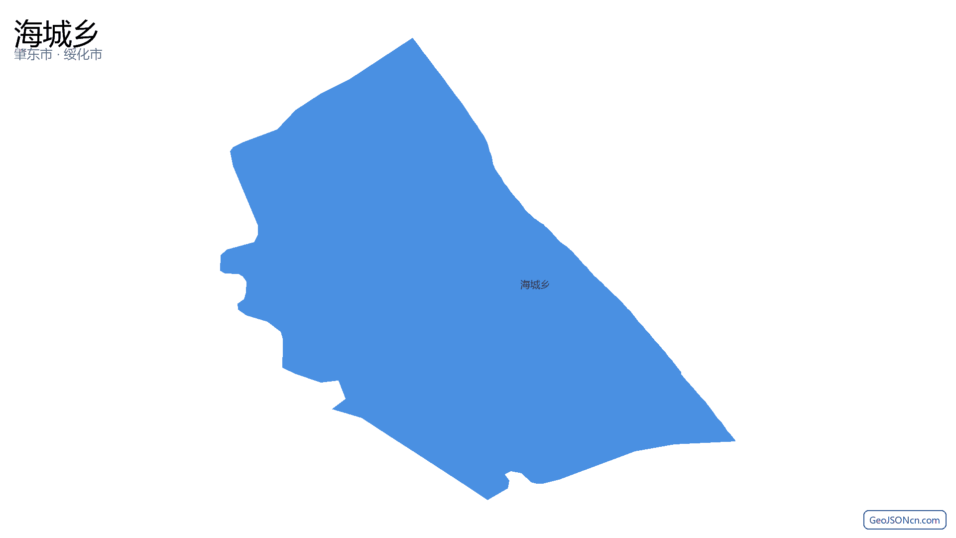 海城乡行政区划边界地图（肇东市·绥化市）,提供GeoJSON、SHP矢量边界数据下载及高清地图大图(PNG/JPG) - GeoJSONcn.com
