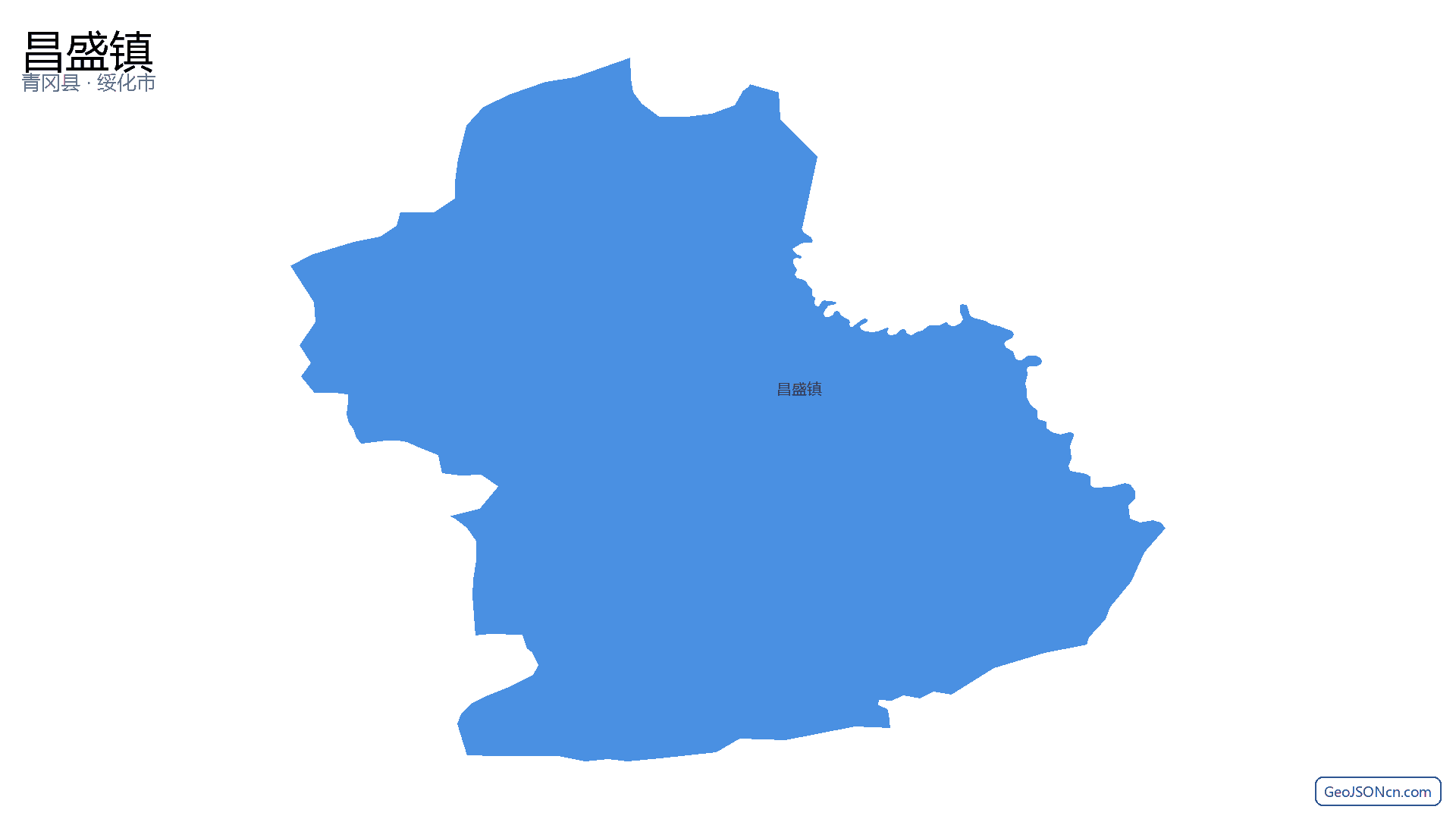 昌盛镇行政区划边界地图(青冈县·绥化市),提供GeoJSON、SHP矢量边界数据下载及高清地图大图(PNG/JPG) - GeoJSONcn.com