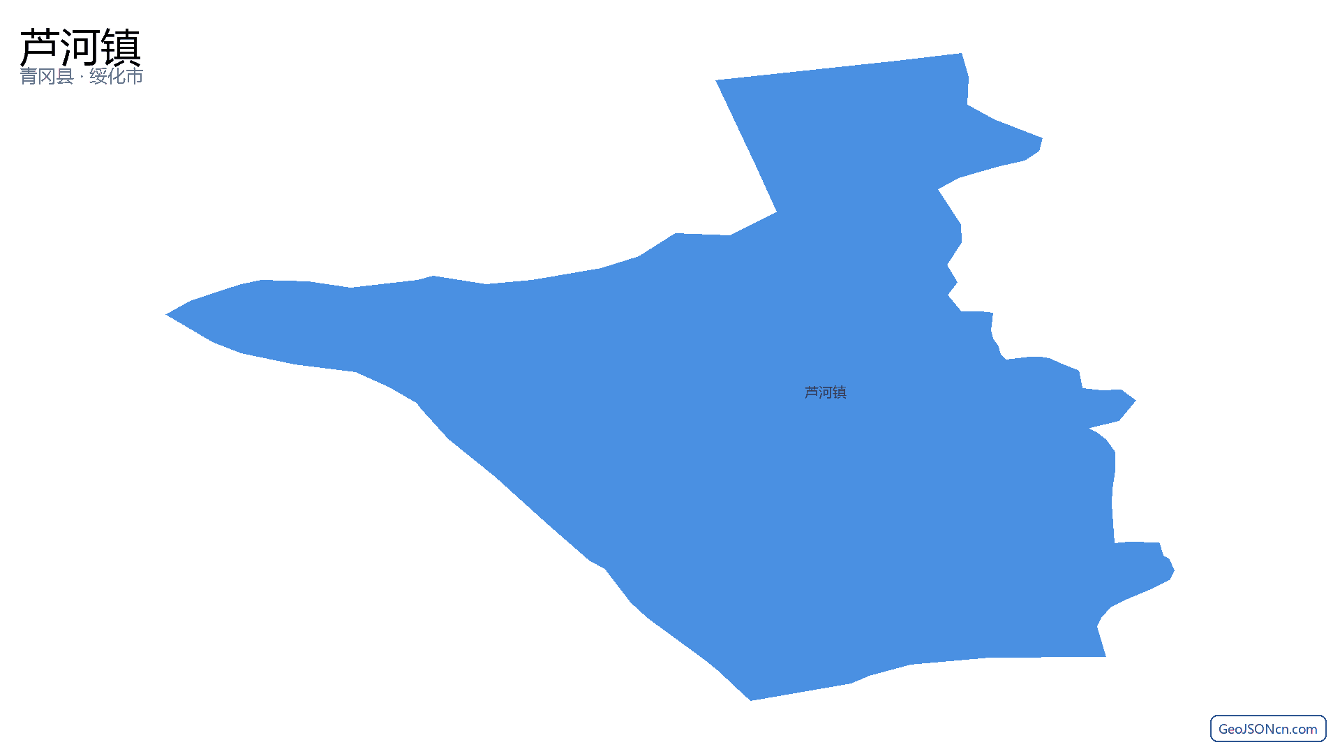 芦河镇行政区划边界地图(青冈县·绥化市),提供GeoJSON、SHP矢量边界数据下载及高清地图大图(PNG/JPG) - GeoJSONcn.com