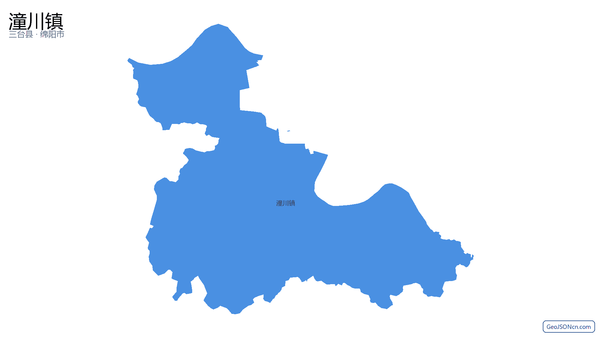 潼川镇行政区划边界地图（三台县·绵阳市）,提供GeoJSON、SHP矢量边界数据下载及高清地图大图(PNG/JPG) - GeoJSONcn.com