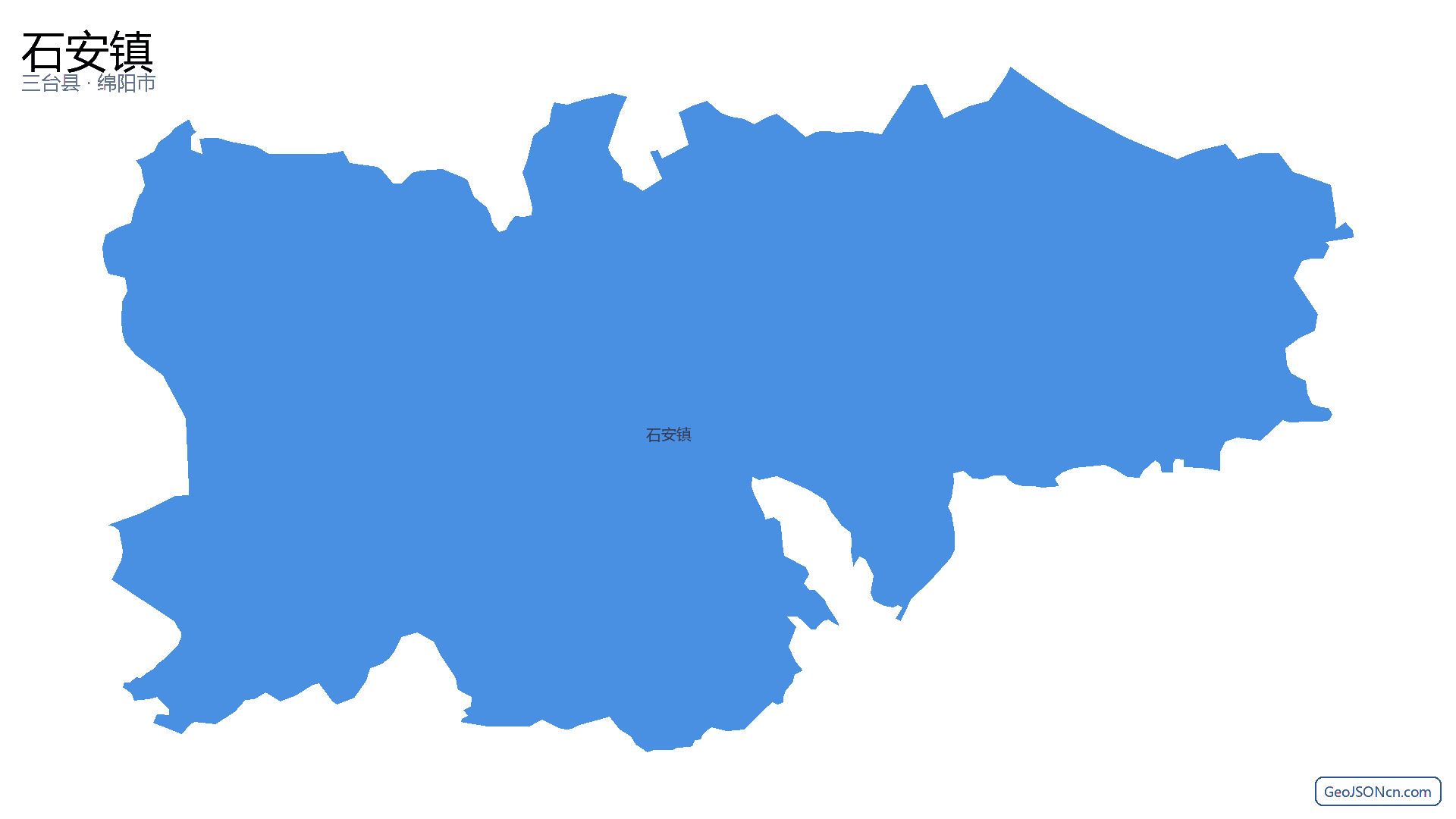 石安镇行政区划边界地图(三台县·绵阳市),提供GeoJSON、SHP矢量边界数据下载及高清地图大图(PNG/JPG) - GeoJSONcn.com