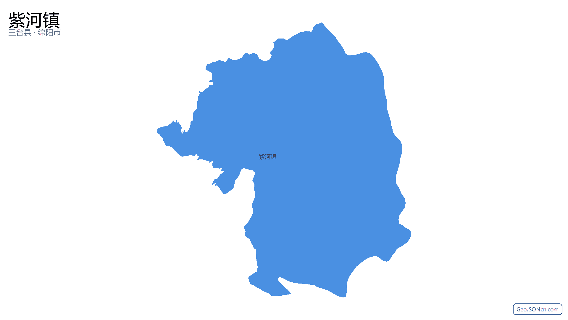 紫河镇行政区划边界地图（三台县·绵阳市）,提供GeoJSON、SHP矢量边界数据下载及高清地图大图(PNG/JPG) - GeoJSONcn.com