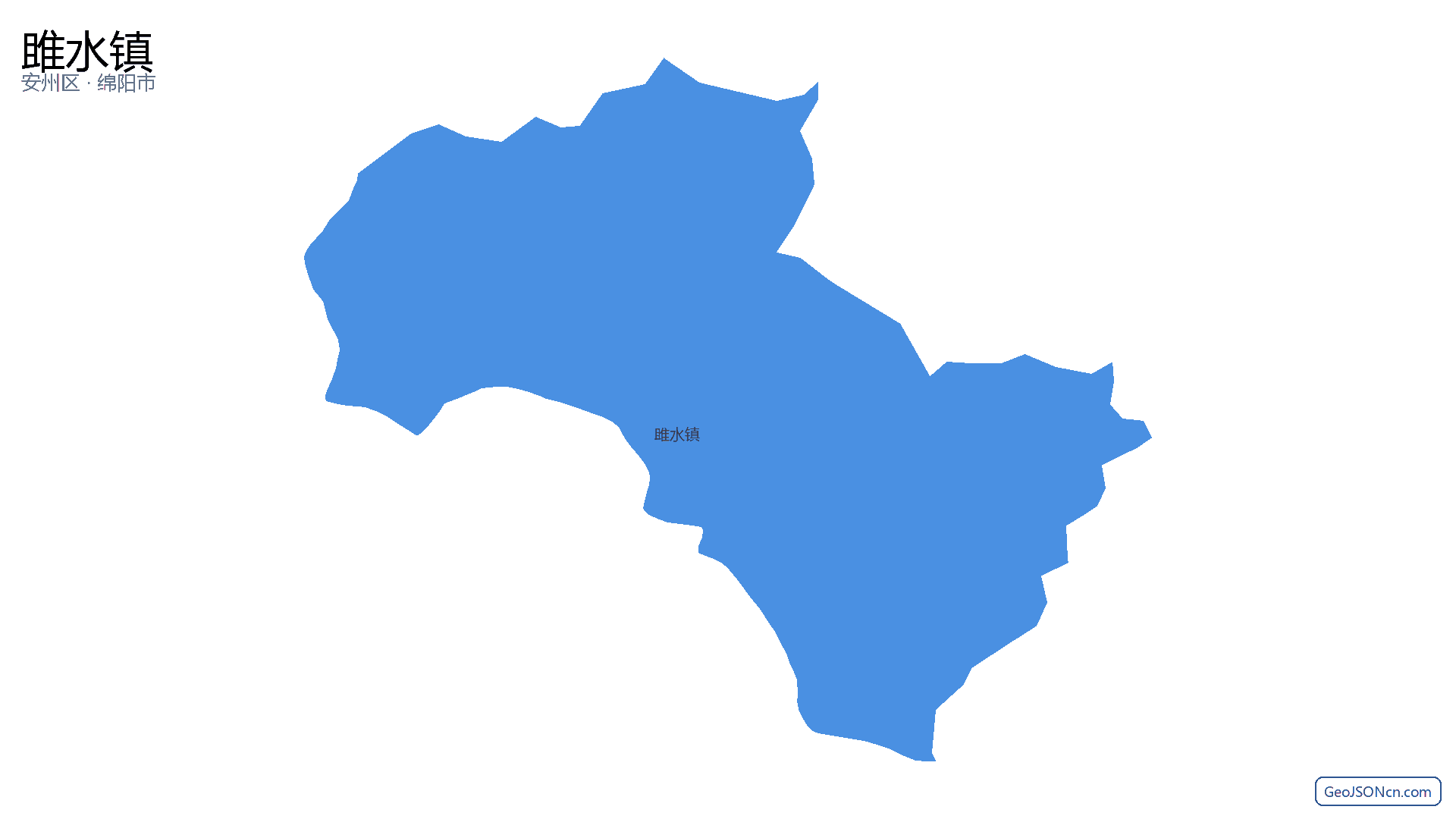 雎水镇行政区划边界地图（安州区·绵阳市）,提供GeoJSON、SHP矢量边界数据下载及高清地图大图(PNG/JPG) - GeoJSONcn.com
