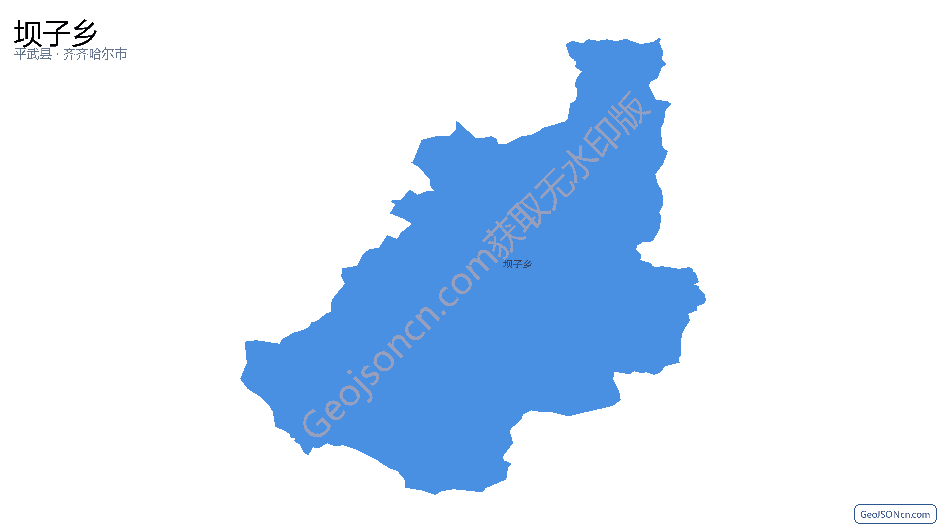 坝子乡行政区划边界地图（平武县·绵阳市）,提供GeoJSON、SHP矢量边界数据下载及高清地图大图(PNG/JPG) - GeoJSONcn.com