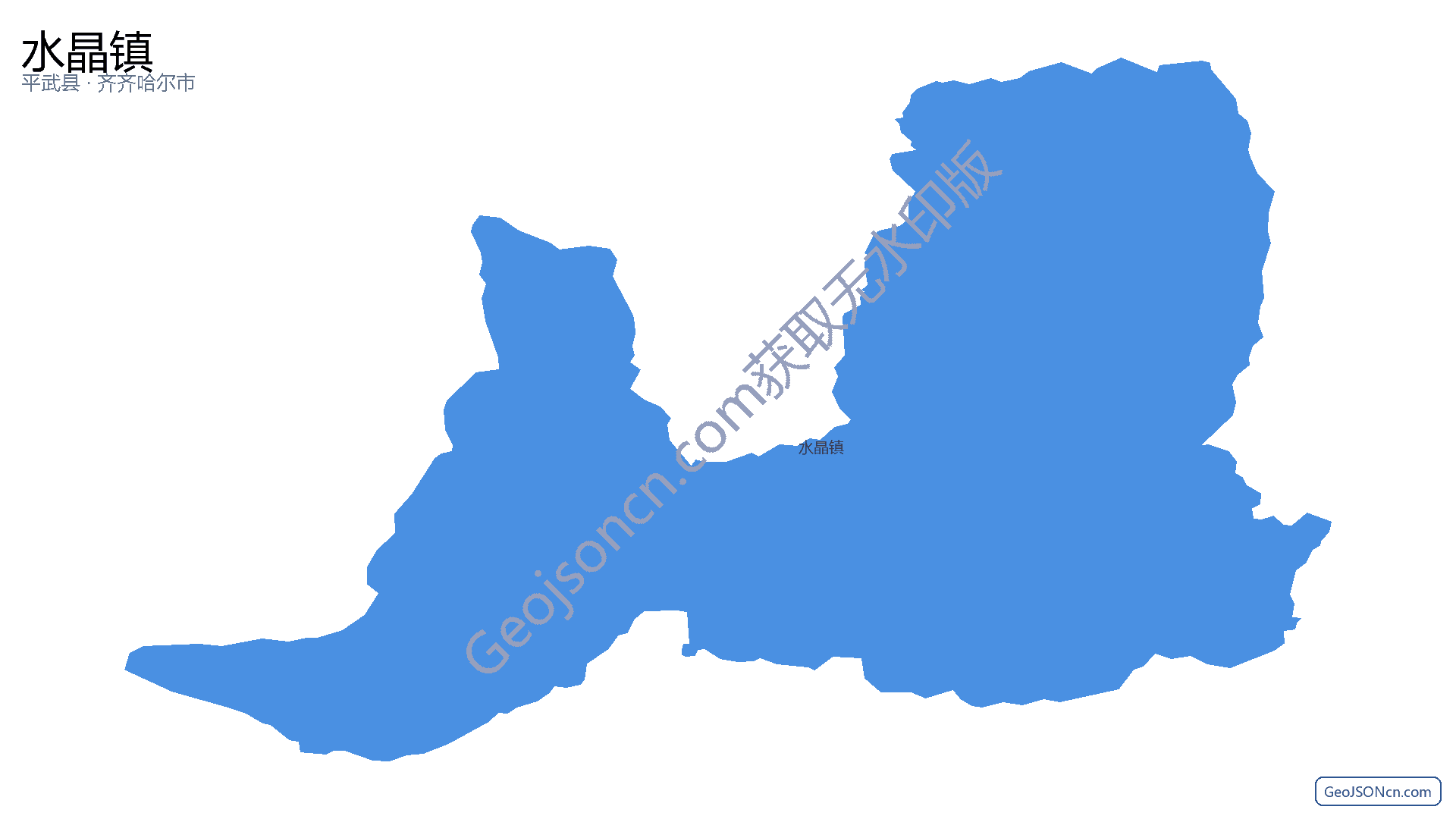 水晶镇行政区划边界地图（平武县·绵阳市）,提供GeoJSON、SHP矢量边界数据下载及高清地图大图(PNG/JPG) - GeoJSONcn.com