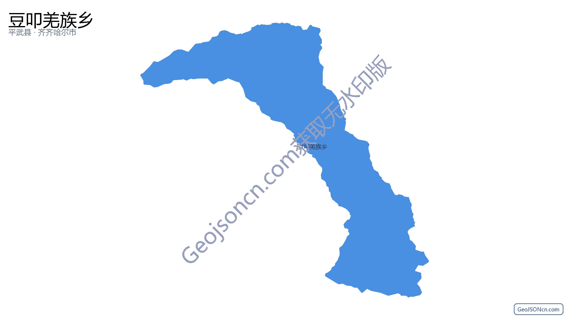 豆叩羌族乡行政区划边界地图（平武县·绵阳市）,提供GeoJSON、SHP矢量边界数据下载及高清地图大图(PNG/JPG) - GeoJSONcn.com