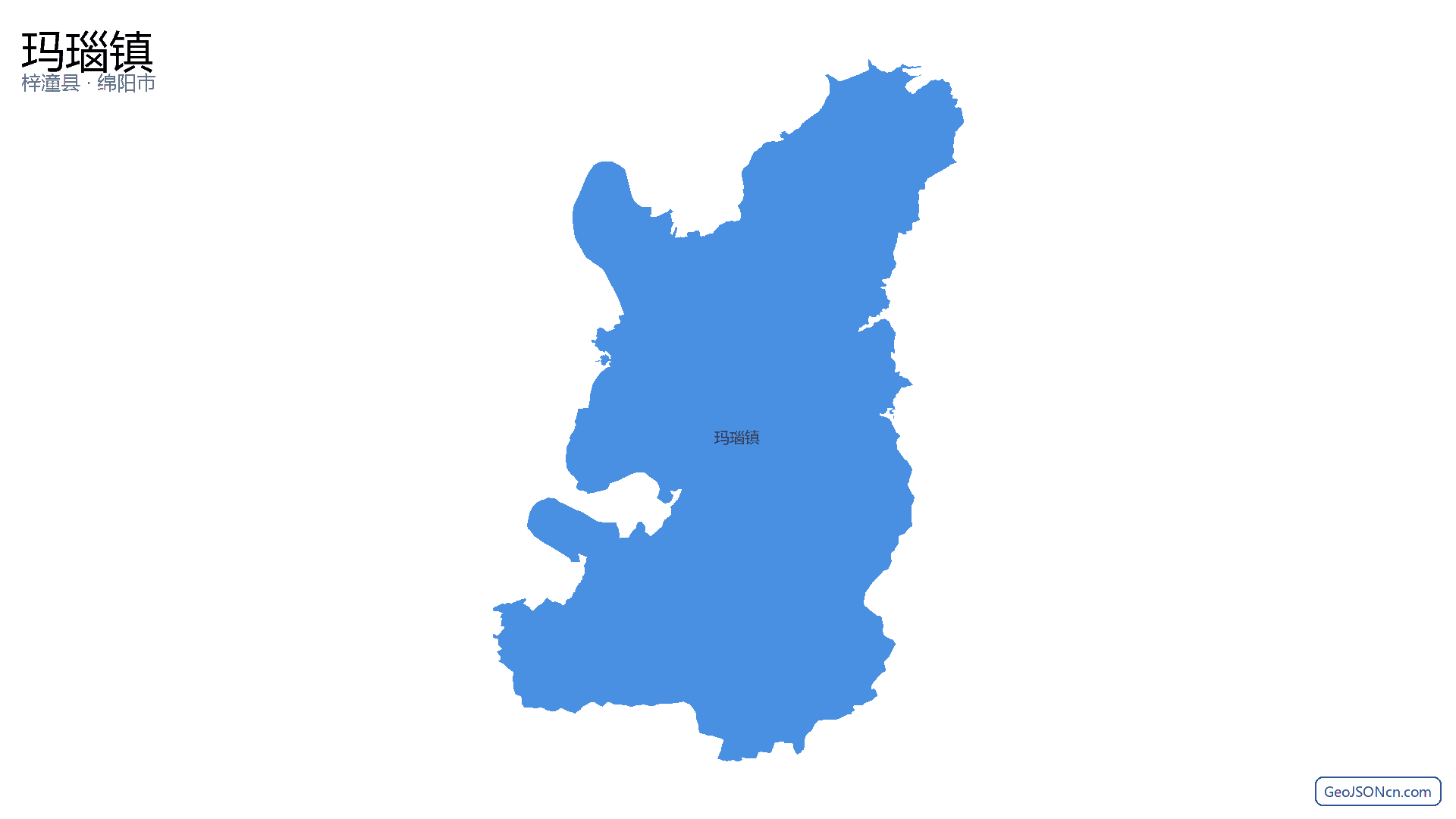 玛瑙镇行政区划边界地图（梓潼县·绵阳市）,提供GeoJSON、SHP矢量边界数据下载及高清地图大图(PNG/JPG) - GeoJSONcn.com