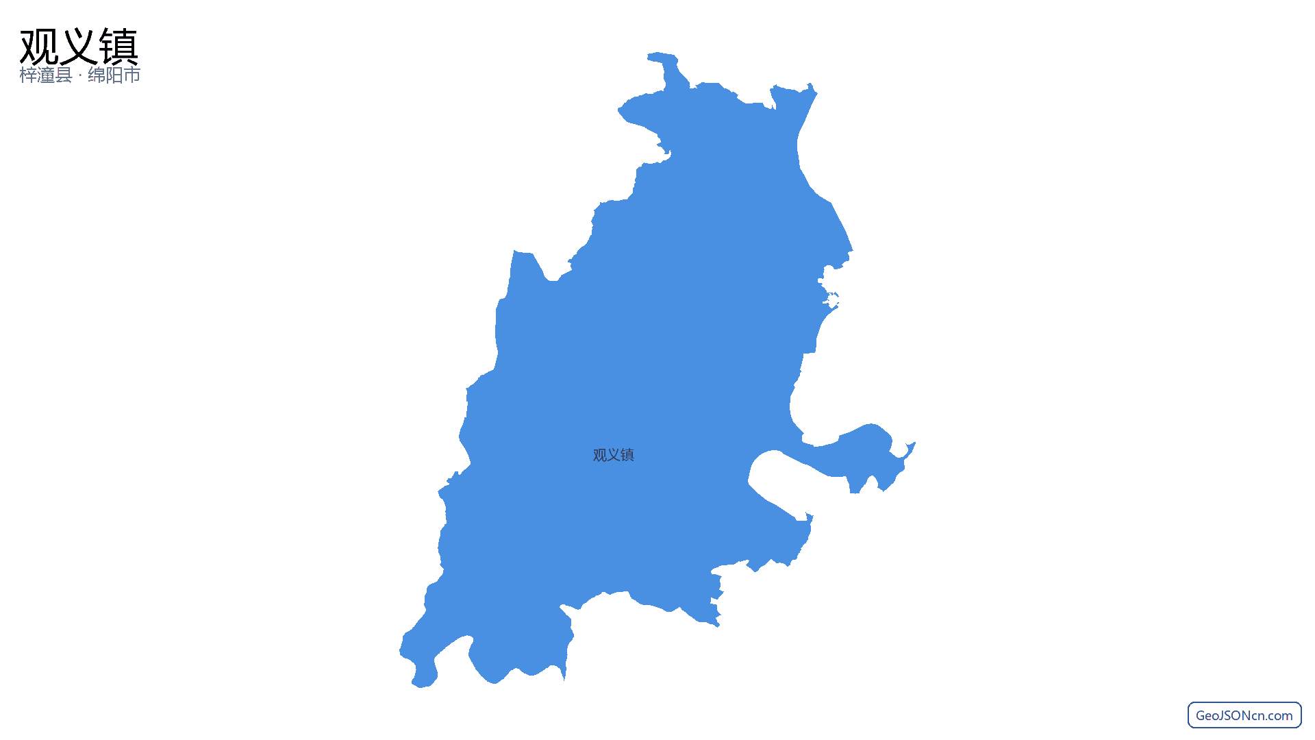 观义镇行政区划边界地图（梓潼县·绵阳市）,提供GeoJSON、SHP矢量边界数据下载及高清地图大图(PNG/JPG) - GeoJSONcn.com