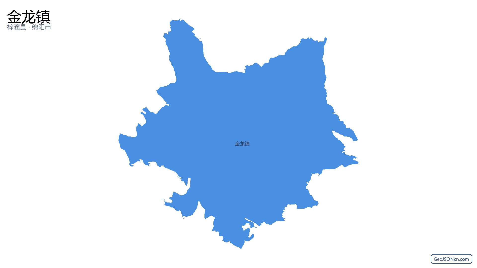 金龙镇行政区划边界地图（梓潼县·绵阳市）,提供GeoJSON、SHP矢量边界数据下载及高清地图大图(PNG/JPG) - GeoJSONcn.com