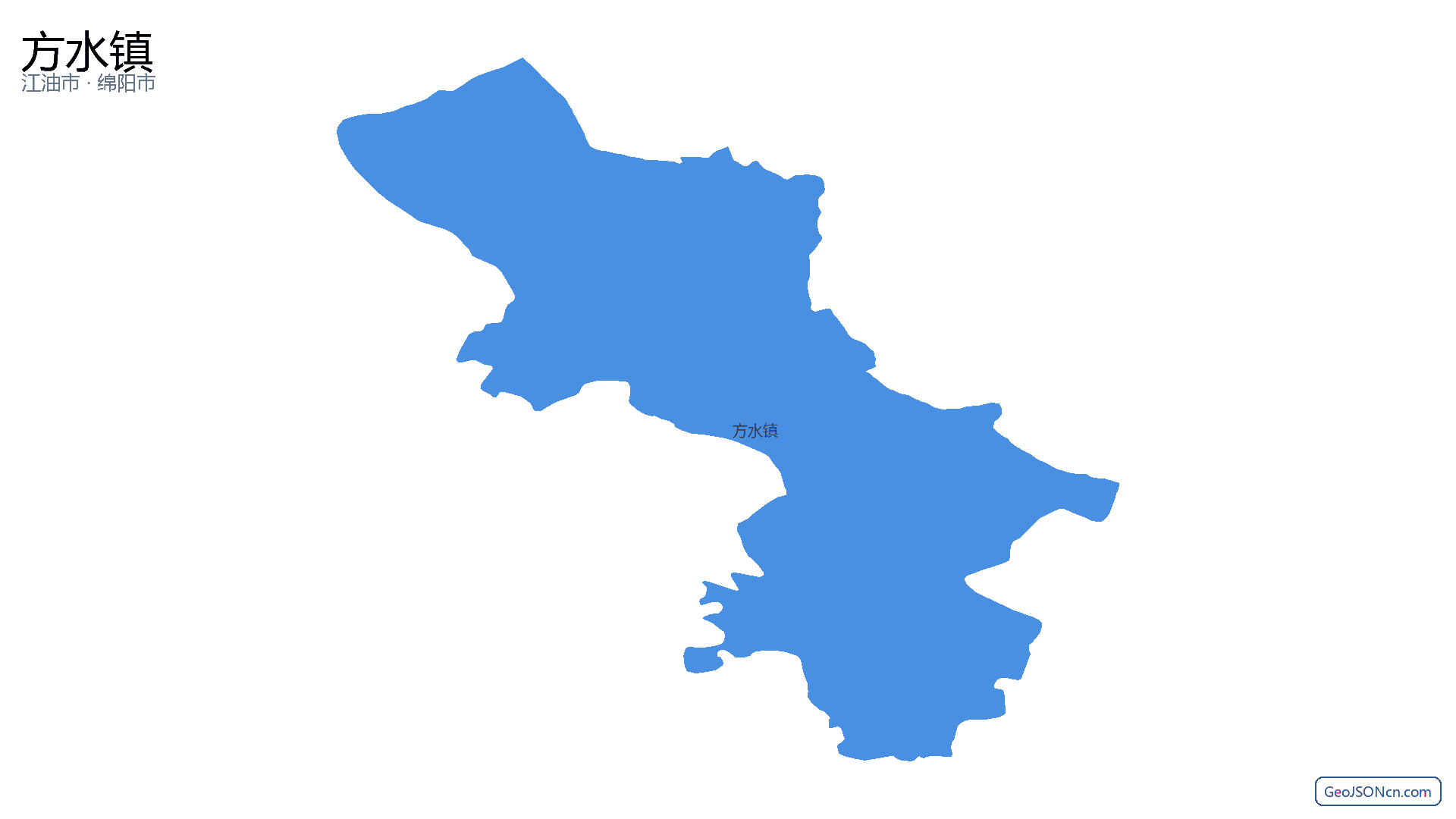 方水镇行政区划边界地图（江油市·绵阳市）,提供GeoJSON、SHP矢量边界数据下载及高清地图大图(PNG/JPG) - GeoJSONcn.com