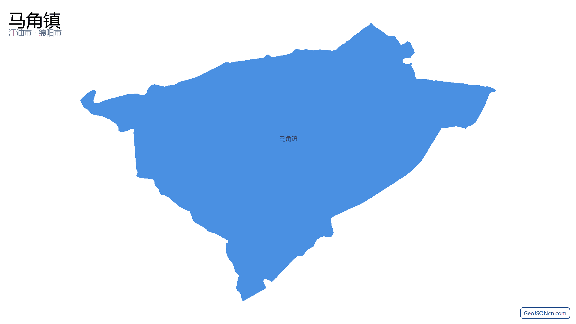 马角镇行政区划边界地图(江油市·绵阳市),提供GeoJSON、SHP矢量边界数据下载及高清地图大图(PNG/JPG) - GeoJSONcn.com
