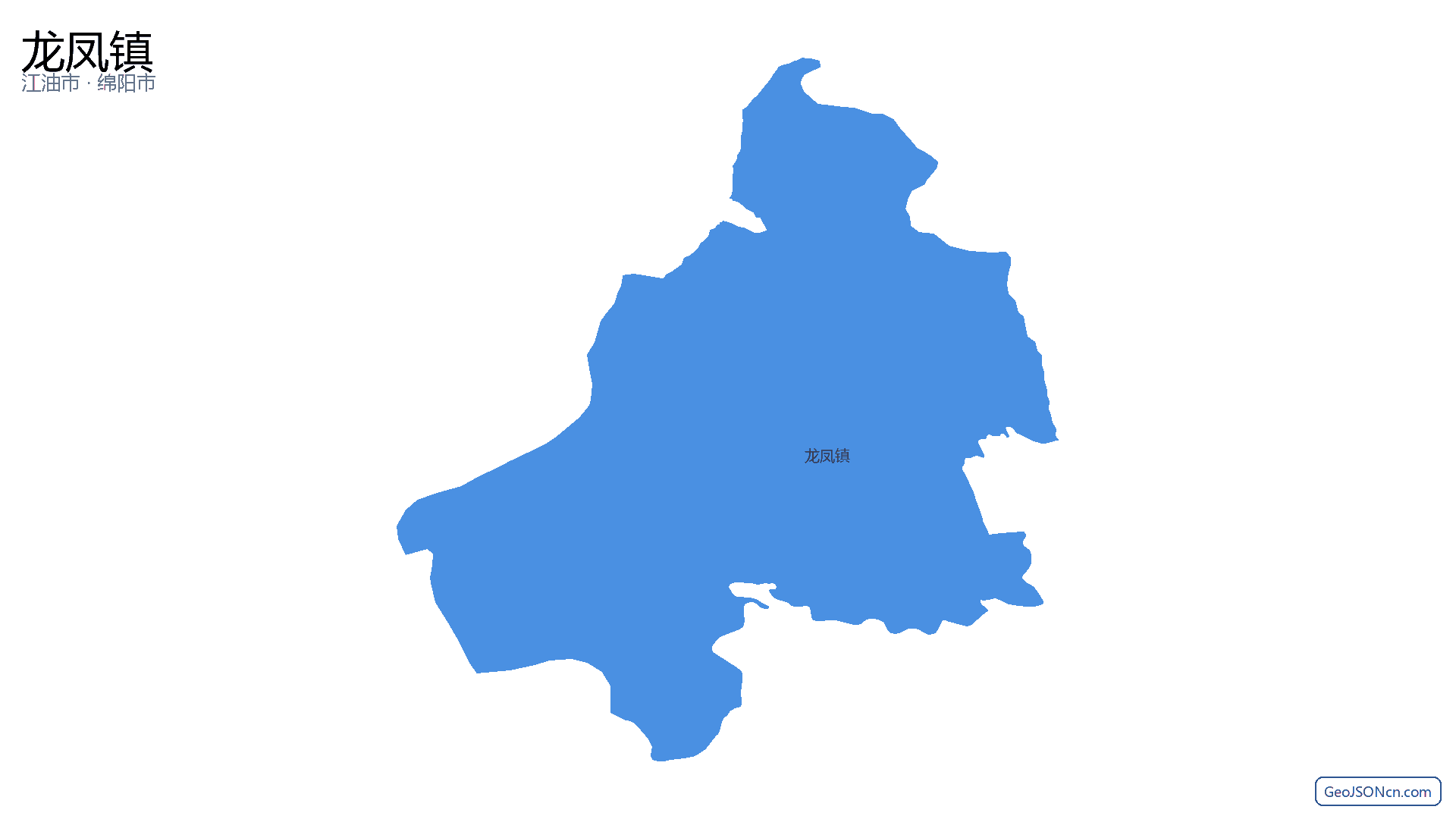 龙凤镇行政区划边界地图(江油市·绵阳市),提供GeoJSON、SHP矢量边界数据下载及高清地图大图(PNG/JPG) - GeoJSONcn.com