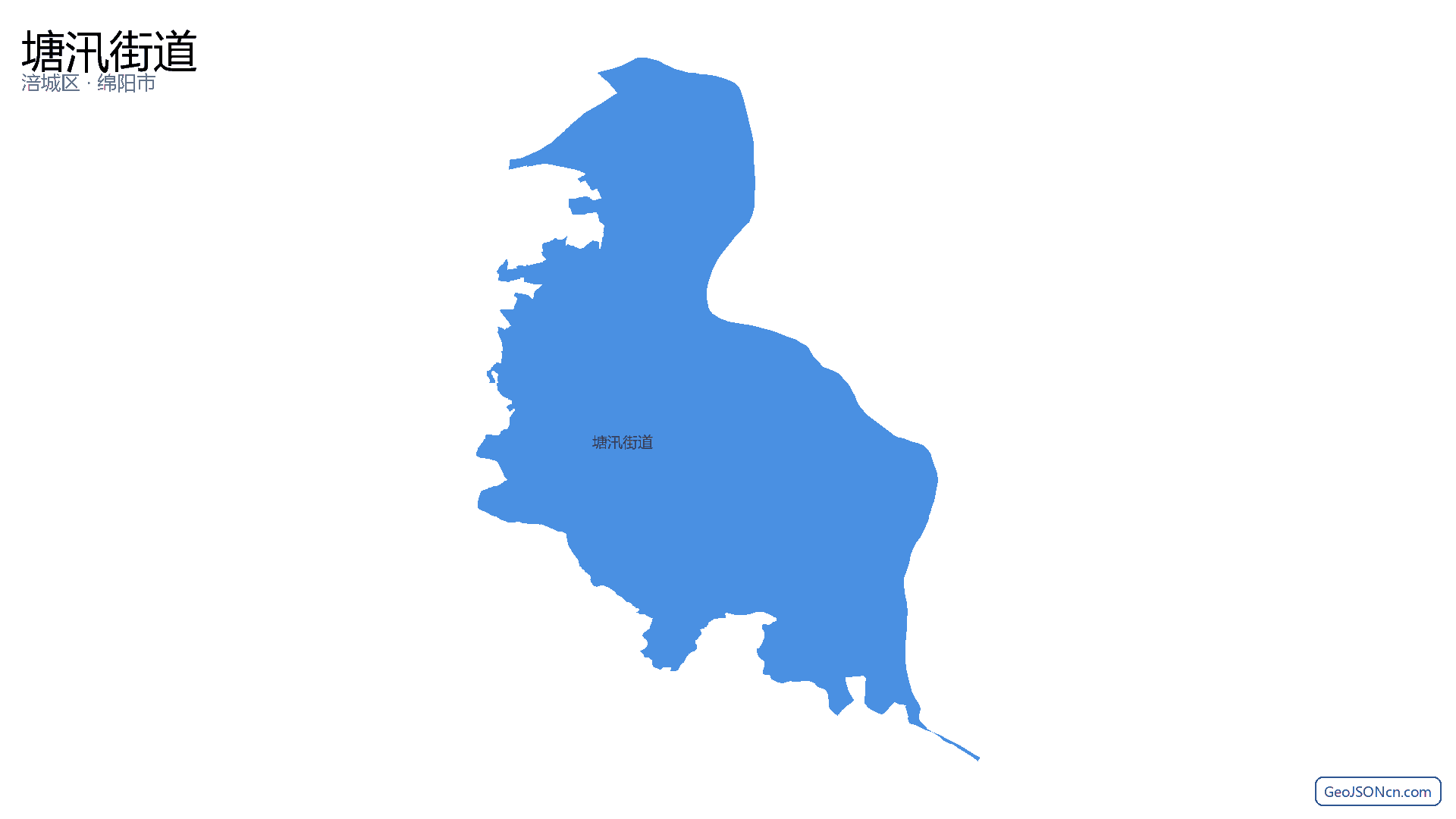 塘汛街道行政区划边界地图(涪城区·绵阳市),提供GeoJSON、SHP矢量边界数据下载及高清地图大图(PNG/JPG) - GeoJSONcn.com