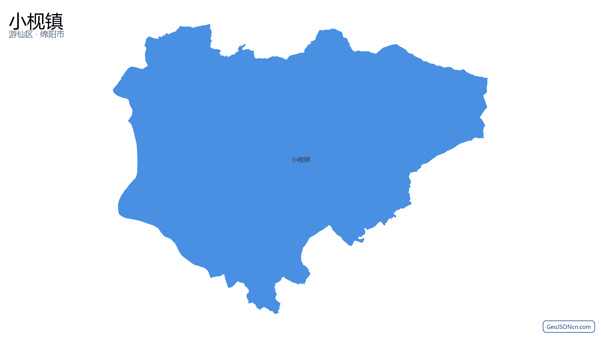小枧镇行政区划边界地图（游仙区·绵阳市）,提供GeoJSON、SHP矢量边界数据下载及高清地图大图(PNG/JPG) - GeoJSONcn.com