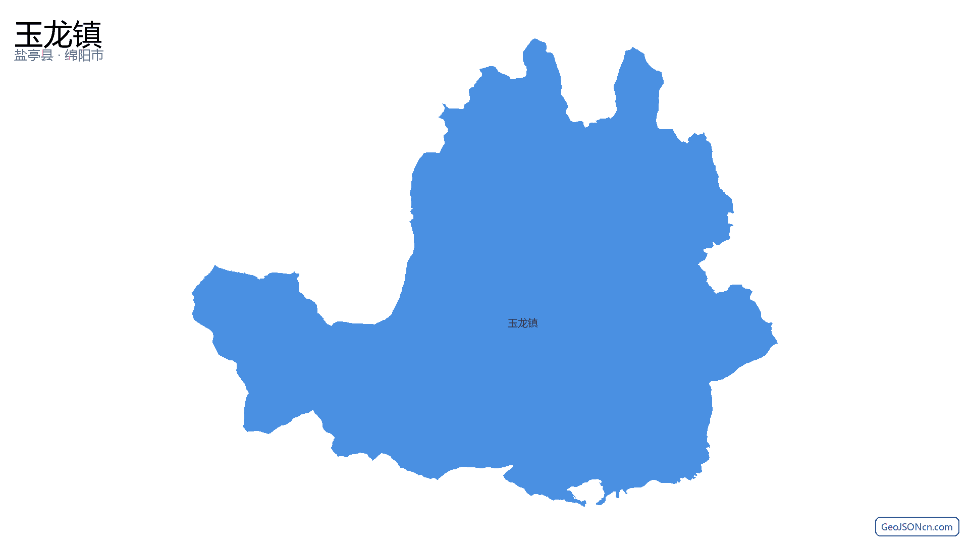 玉龙镇行政区划边界地图（盐亭县·绵阳市）,提供GeoJSON、SHP矢量边界数据下载及高清地图大图(PNG/JPG) - GeoJSONcn.com